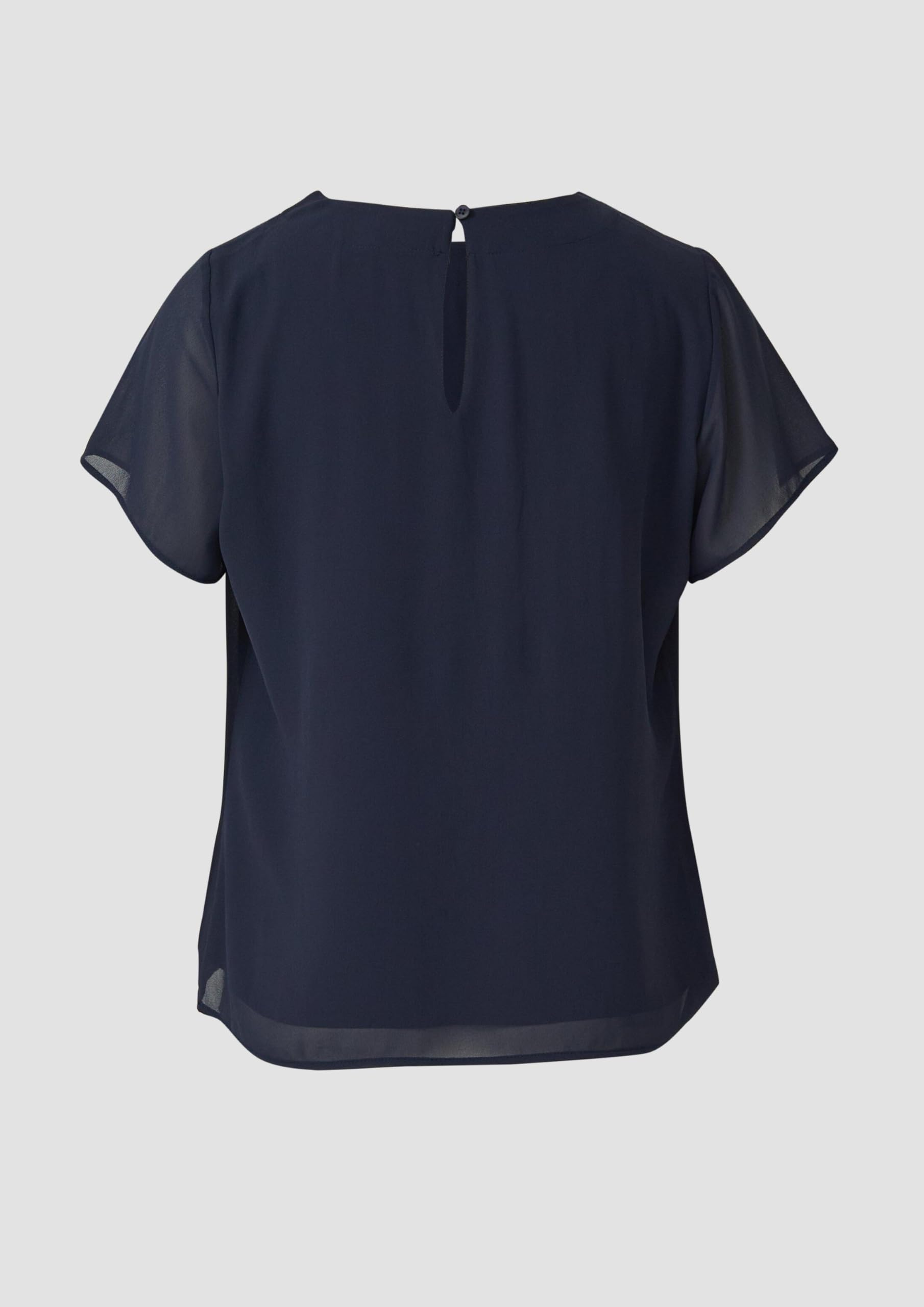 s.Oliver Luftige Chiffon-Bluse mit gesteppter Raffung