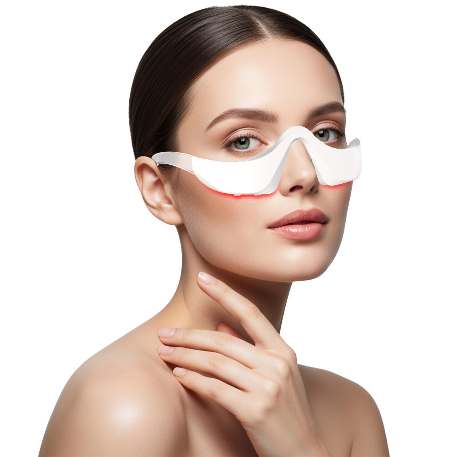 Red Light Therapy for Eyes Under Eye Red Light Therapy Eye Massager for Reducing Dark Circles and Puffiness