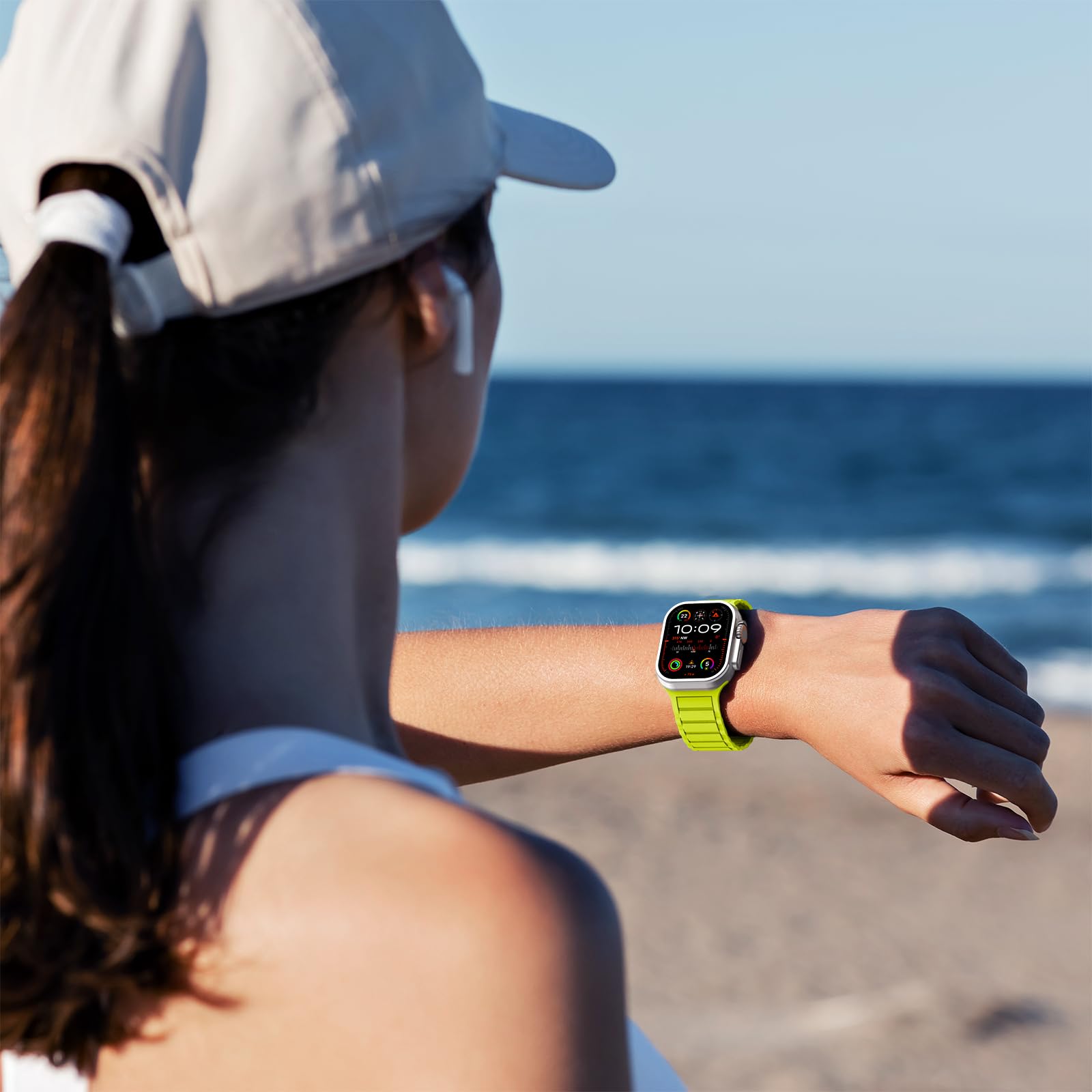 THWALK Solo Loop - Correa deportiva de silicona compatible con Apple Watch Ultra 3/2/1 de 49 mm, Series 11/10 46/42 mm, 9/8/7 45/41 mm, SE 6/5/4 44/40 mm, 3/2/1 42/38 mm