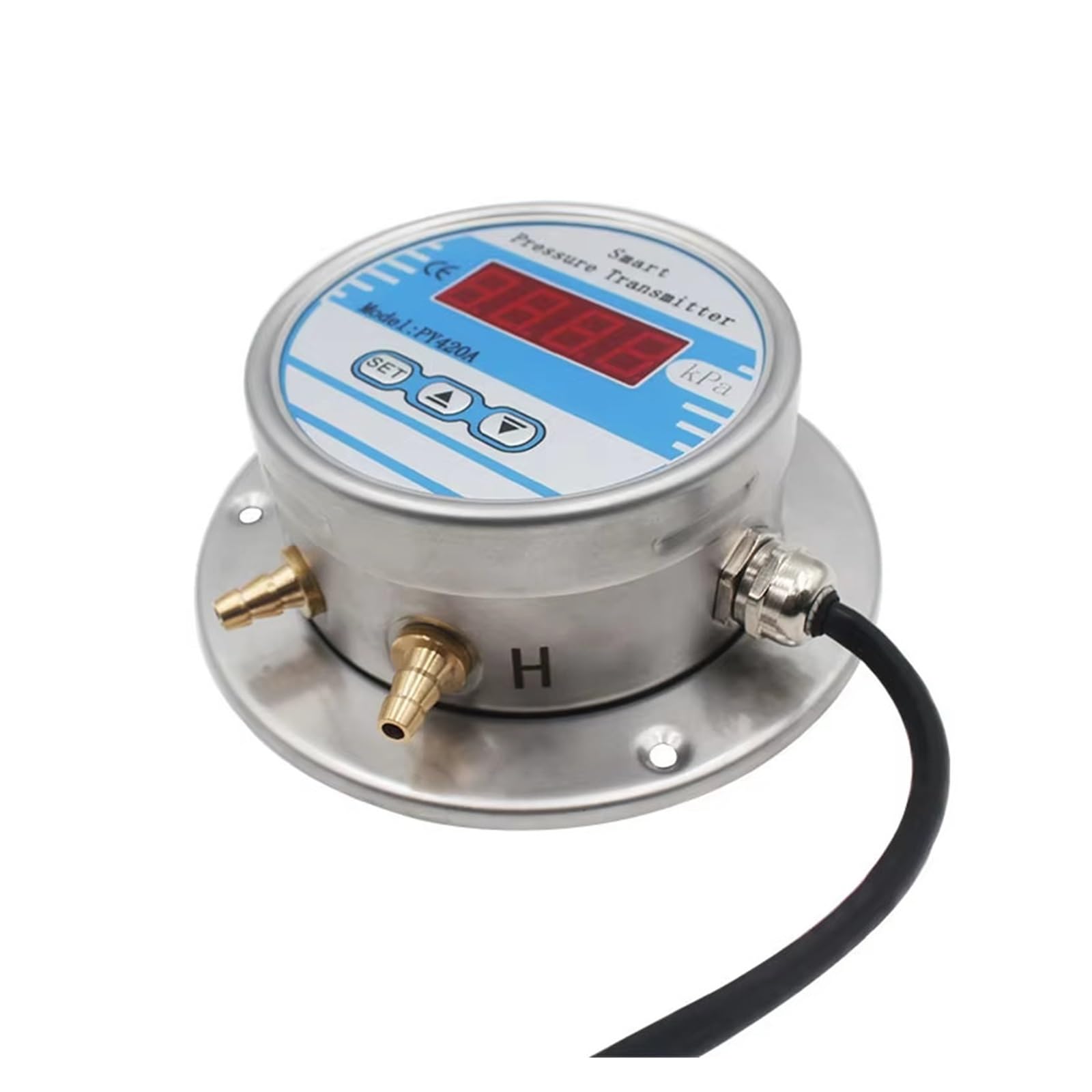Manometro, Tipo radiale Acqua Olio Aria Uscita 4-20mA Manometro differenziale digitale wireless Manometro 0-100Mpa Controllo digitale della pressione(G1-4,Customization)