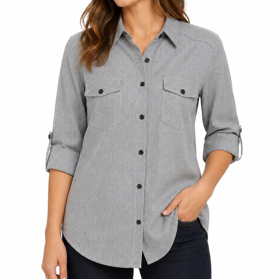 Image of Match Women's Long Sleeve Plaid Flannel Shirt #2021