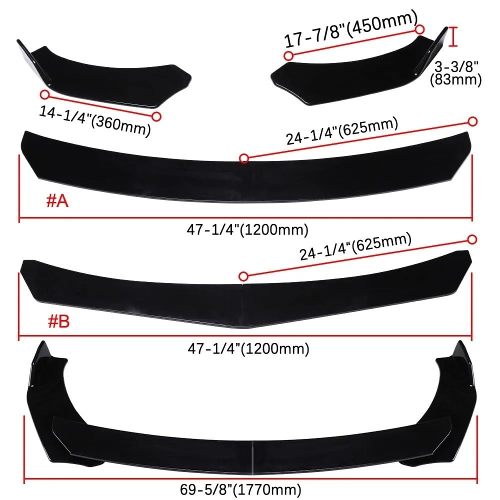 Uniwersalny spoiler Do Tesla Bmw | Model 3 F10 F20 E46 E60 E90 Przedni Dokładka przedniego zderzaka