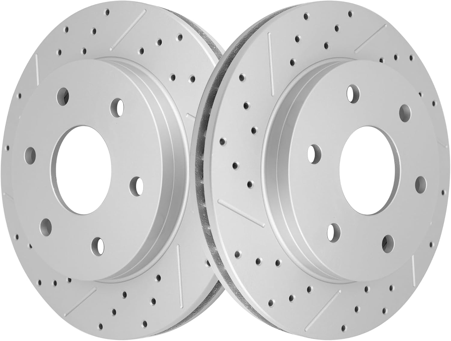 Front Drilled Slotted Disc Brake Rotors Kit fit for Chevy Silverado 1500 1999-2006 Suburban 1500 Tahoe 2000-2006 GMC Sierra 1500 1999-2006 Cadillac Escalade Escalade EXT 2002-2006