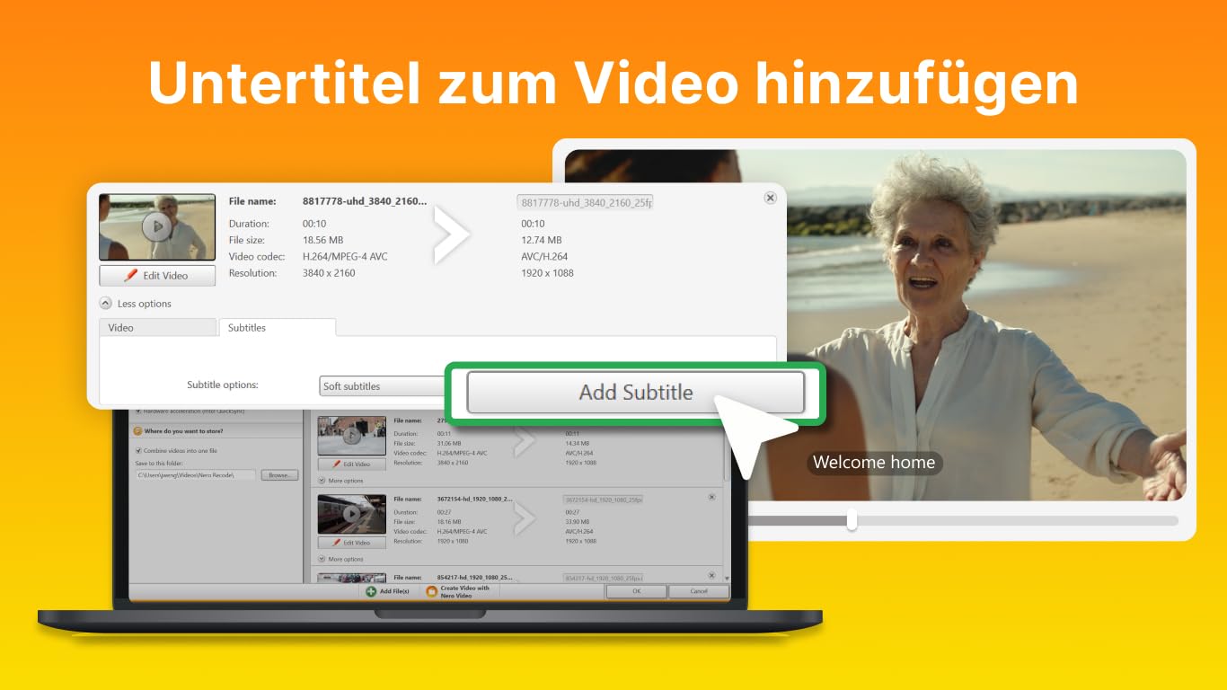 Nero Recode | Audio & Video Converter Software | MP3 Converter | MP4 Converter | DVD rippen & Video komprimieren | Formate: MP4, AVI, MOV, MP3, WAV, FLAC | Unlimitierte Lizenz | 1 PC | Win 11/10/8/7