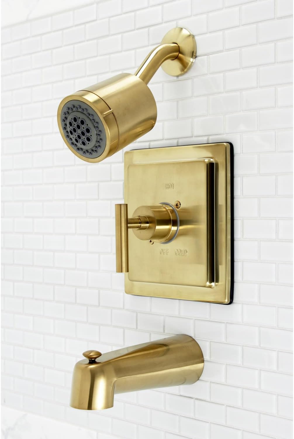 Kingston Brass KB4651CML Manhattan Tub and Shower Faucet, Chrome