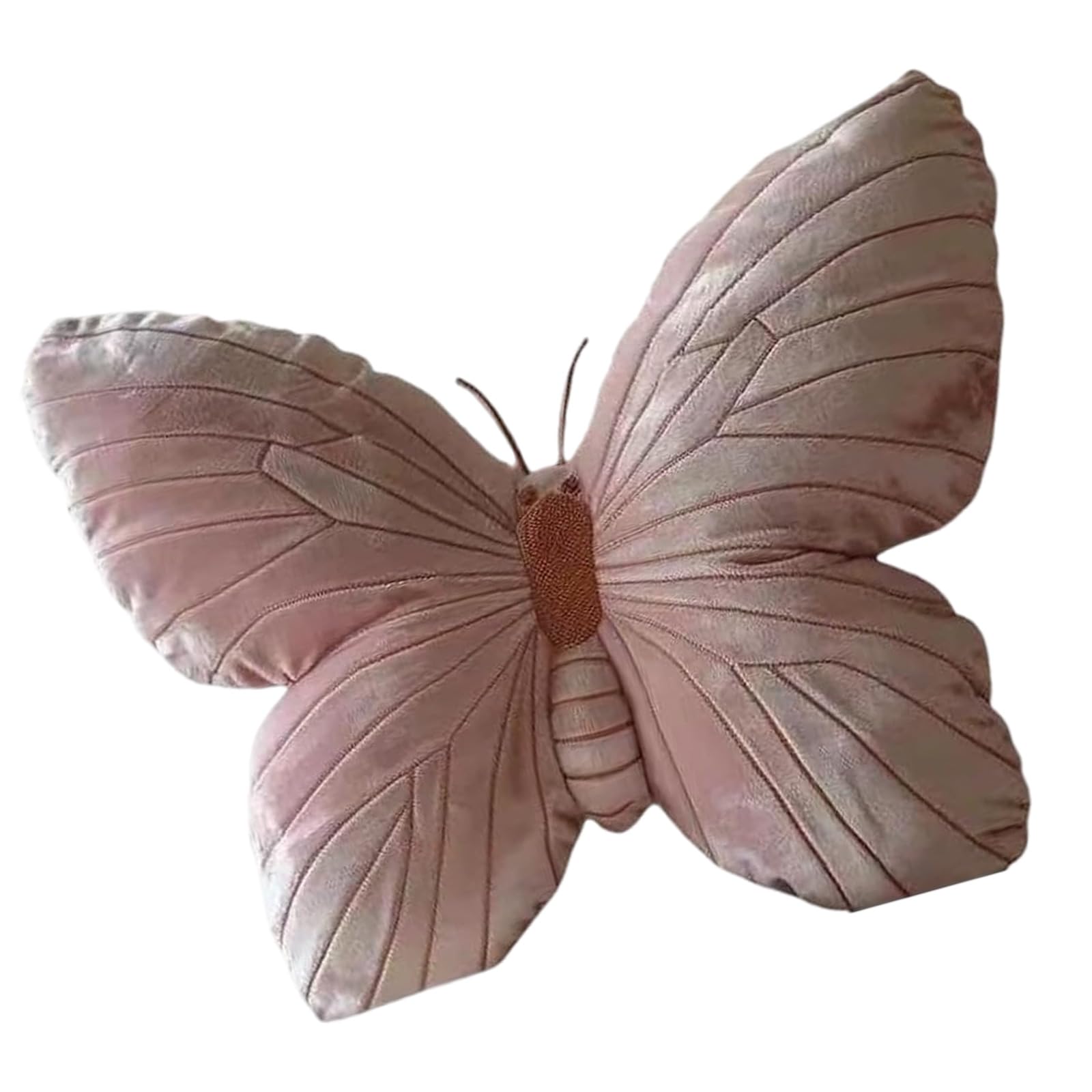 BFLKY Almohada de felpa con forma de mariposa, cojín suave y decorativo para sofá y cama