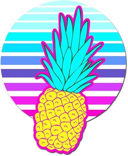 Vaporwave Retro Pineapple - Calcomanía de vinilo a todo color de 5 pulgadas para uso en interiores o exteriores, automóviles, portátiles,