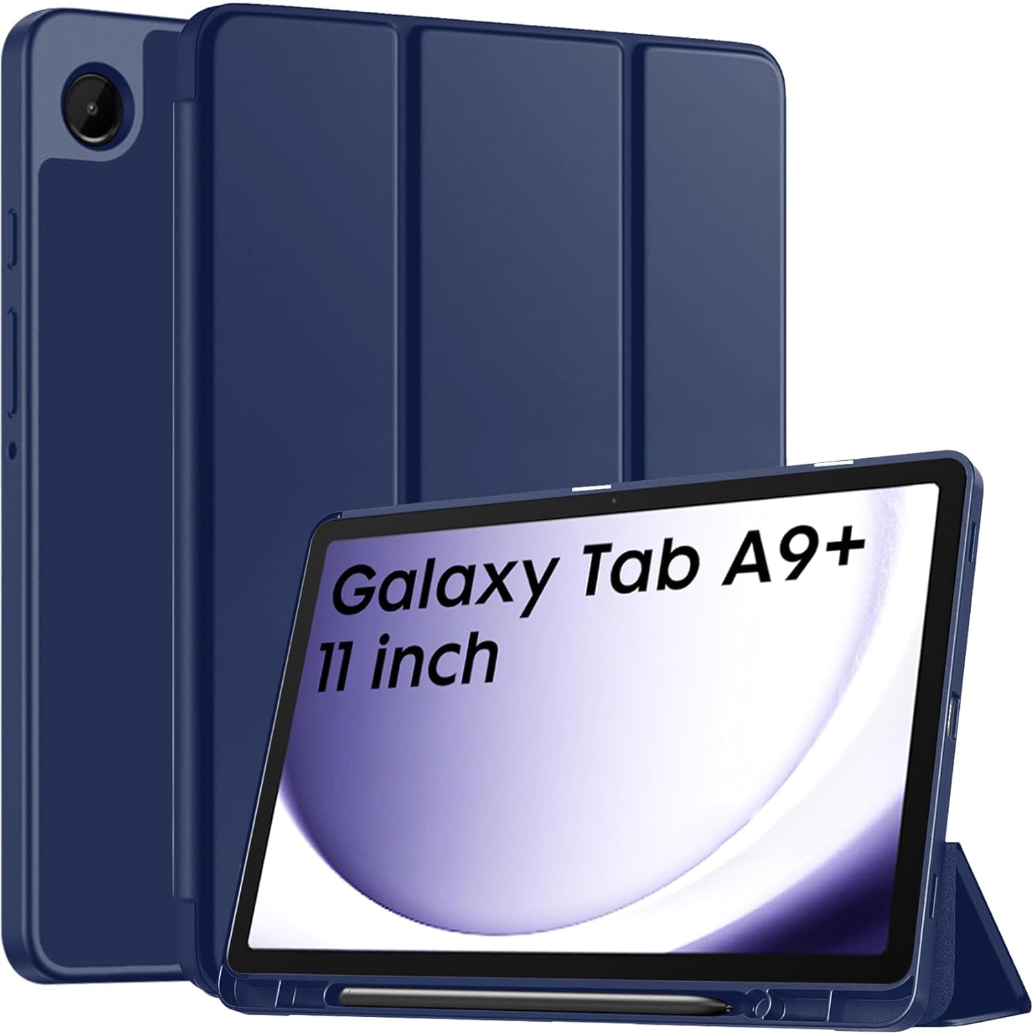 TechTrendz Smart Cover For Samsung Galaxy Tab A9 Plus 11 inch [SM-X210, SM-X215, SM-X216B] Support S Pen Magnetic Attachment Shockproof Trifold Stand Auto Wake/Sleep Flip Cover - Blue (B0DJ3CWF4Q) Amazon Price History, Amazon Price Tracker
