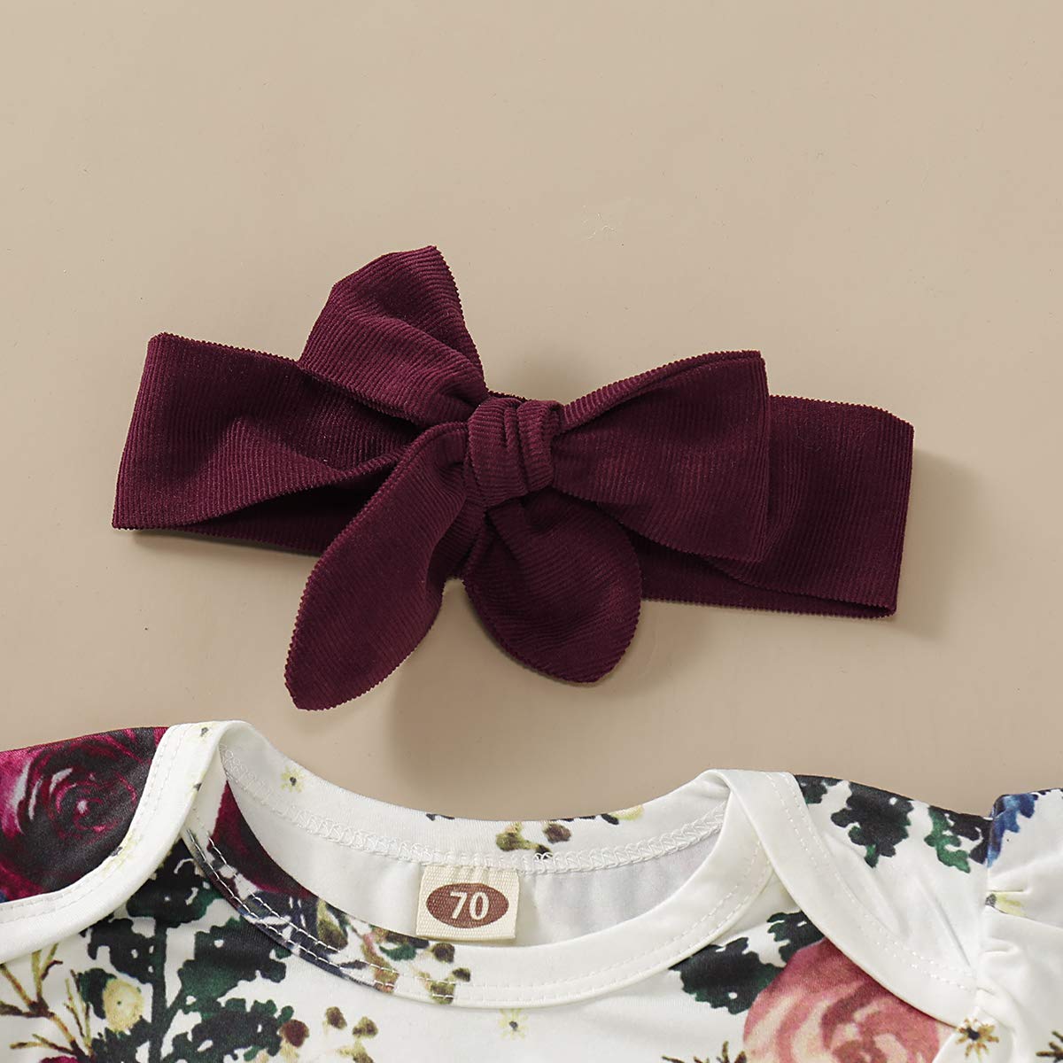 Ropa de bebé recién nacido de manga corta Trajes de volantes mameluco superior falda de tirantes para bebé 2 unids niña vestido general - rojo - 12 -18 meses