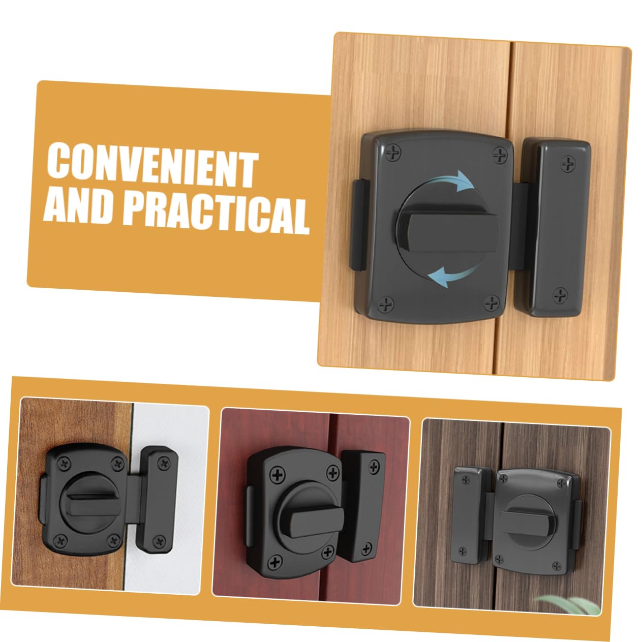 Angoily 5pezzi Serratura Scorrimento Di Sicurezza Per Porte Chiavistello Versatile Per Bagno e Armadi Design Elegante e Durevole
