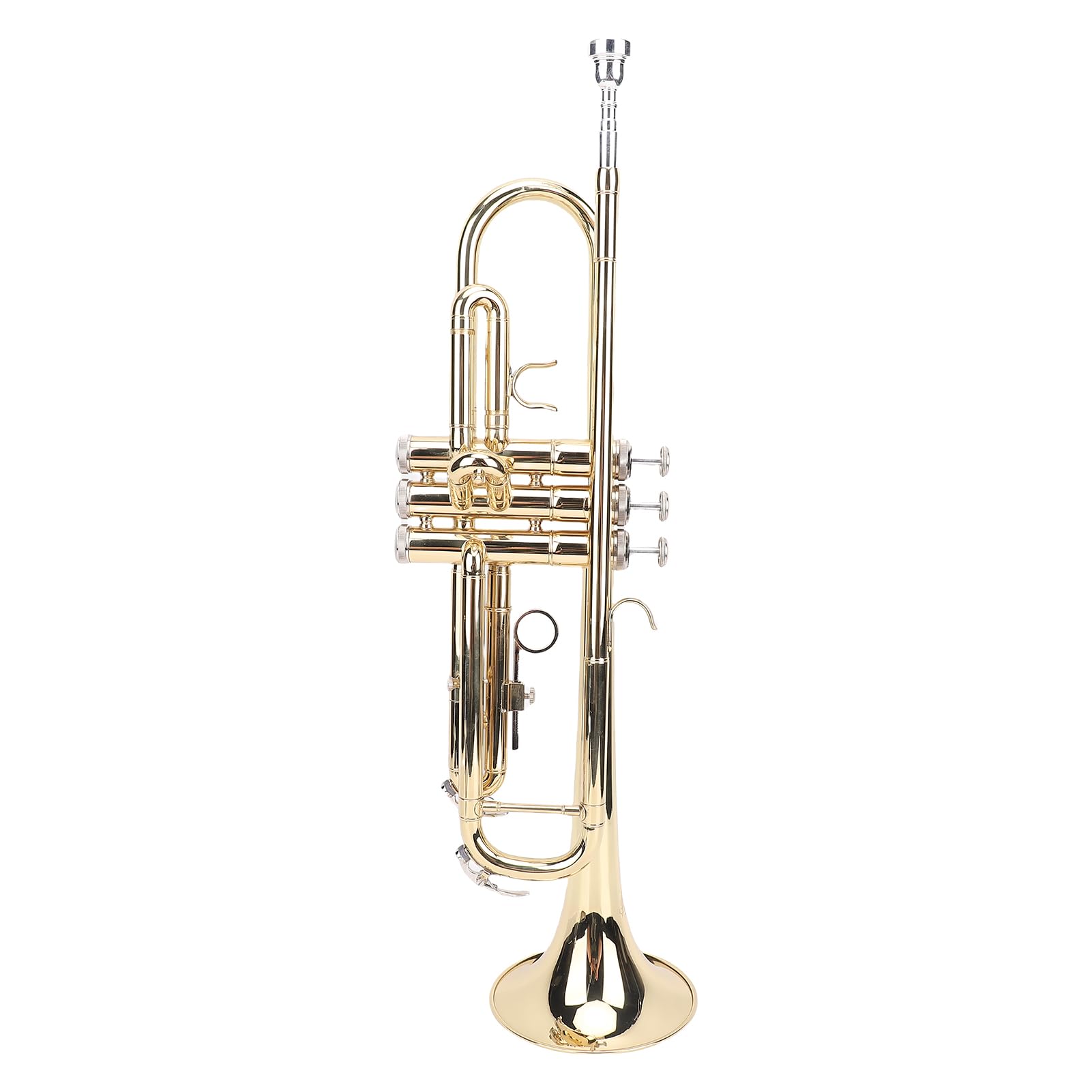 Bb-Messing-Kornett-Set, Professionelles Kornett- und Trompeteninstrument mit Messingkonstruktion, Phosphorkupfer für Hellen Klang, Flexiblen Tasten, mit Stoßfester Tragetasche und