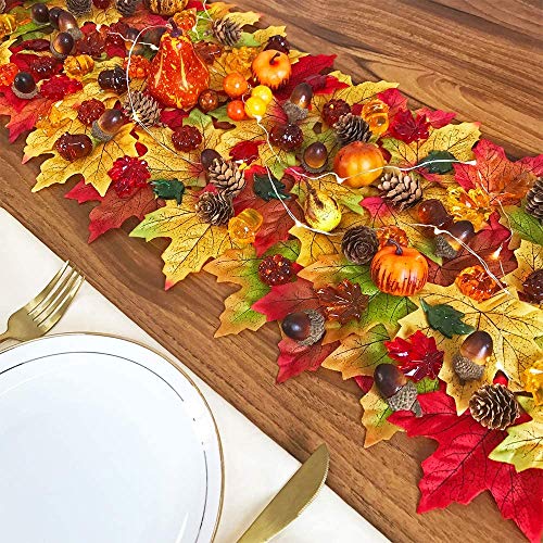 image for Winlyn 340pcs Mini Fall Leaves Pumpkin Acorns Owl Acrylic Autumn Table