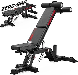 KEPPI 1600 LB Weight Bench-Bench5000 ZERO GAP Workout Bench Press for Home Gym, Multi-Angle Adjustable Incline Decline Workout Bench for Full Body Strength Training-2023 Version