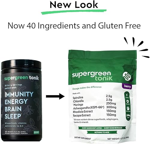 Miniatura 2 de Superalimento en polvo 100% natural de verduras – Suplemento diario con 40 superalimentos, vitaminas y minerales – Apoya la energía, el estrés