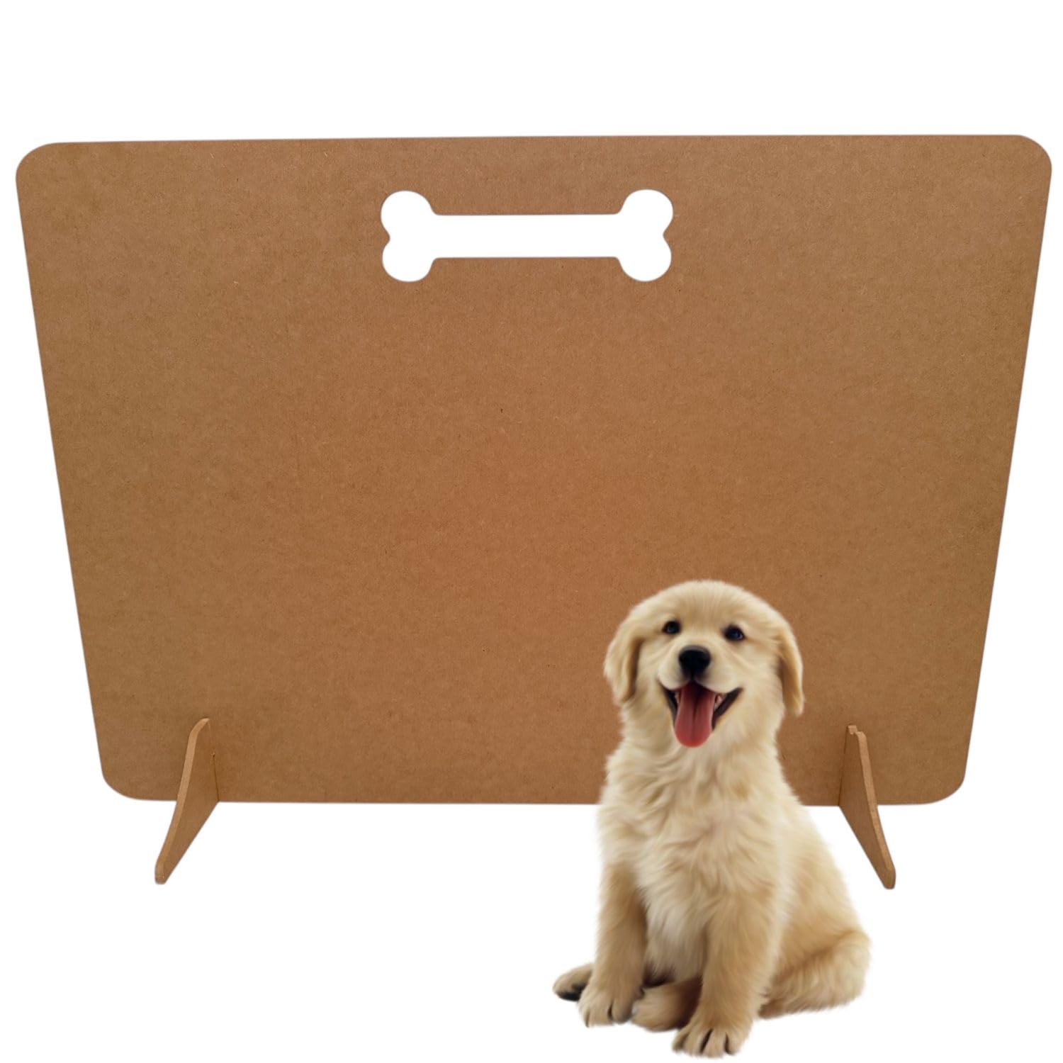 WOODICA Stopper Barrier – Freestanding Dog Stopper for Stairs | Dog Barrier Gate | Portable Wooden Pet Stopper | Puppy Gate for Stairs Indoor | No Drilling Required (60cm (H) x 60cm (W))