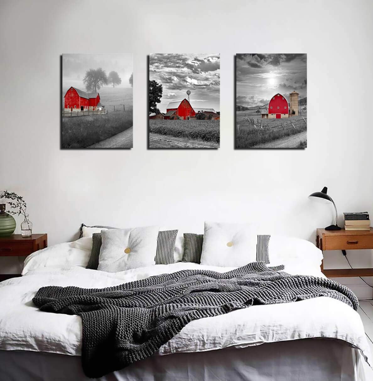 Tор Brаndѕ Canvas Wall Art for Bedroom Bathroom Black and White Country Rustic Farm Red Cabin Canvas Wall Decor Picture Artwork Framed Ready to Hang for Living Room Home Wall Decoration Size 16x24x3 Piece a Set 60% оƒƒ Dіѕсоunt Canvas Wall Art for Bedroom Bathroom Black and White Country Rustic Farm Red Cabin Canvas Wall Decor Picture Artwork Framed Ready to Hang for Living Room Home Wall Decoration Size 16x24x3 Piece a Set