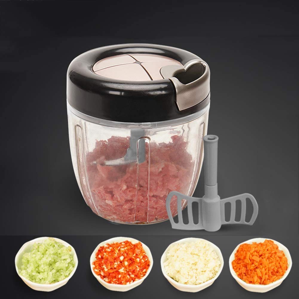 ZYLBDNB Onion cutter, vegetable cutter | Fruit and Vegetables Shredder | Multi shredder | Universal shredder | Mini Chopper Food Processor, Brown