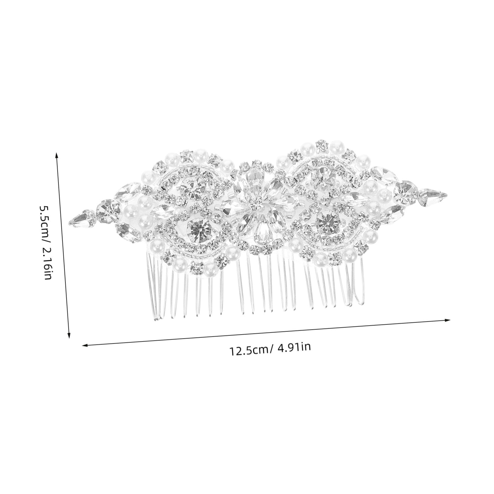 Baluue Bridal Hair Comb with Rhinestones Elegant Side Comb for Weddings and Special Occasions All for Various Hair Pearl Hair Jewelry for Brides