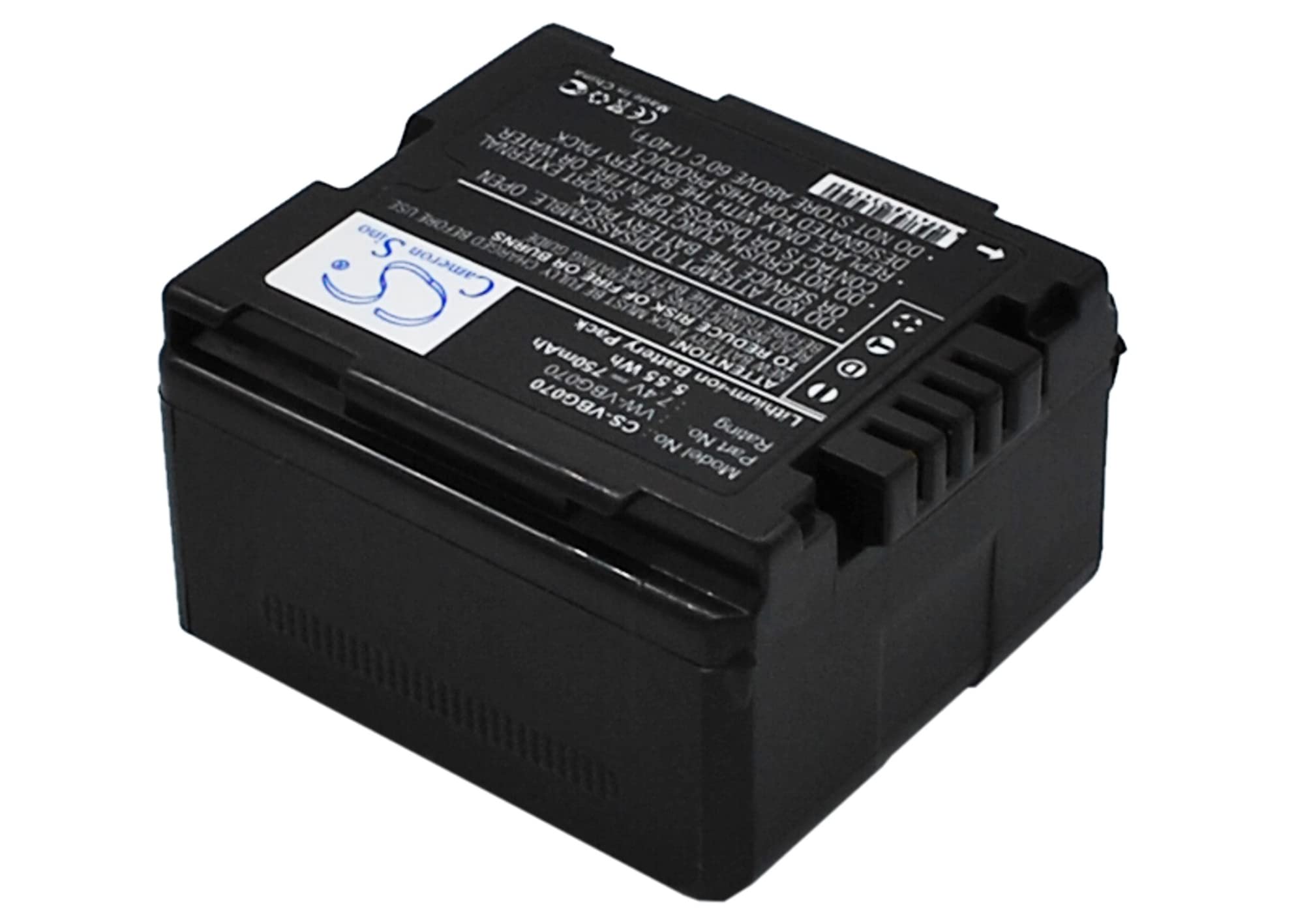 SPANN Battery Replacement for Panasonic PV-GS85, PV-GS90, SD100, SDR-H18, SDR-H200, SDR-H280, SDR-H40, SDR-H41, SDR-H50, Part No: VW-VBG070, VW-VBG070A, VW-VBG070-K 7.4V