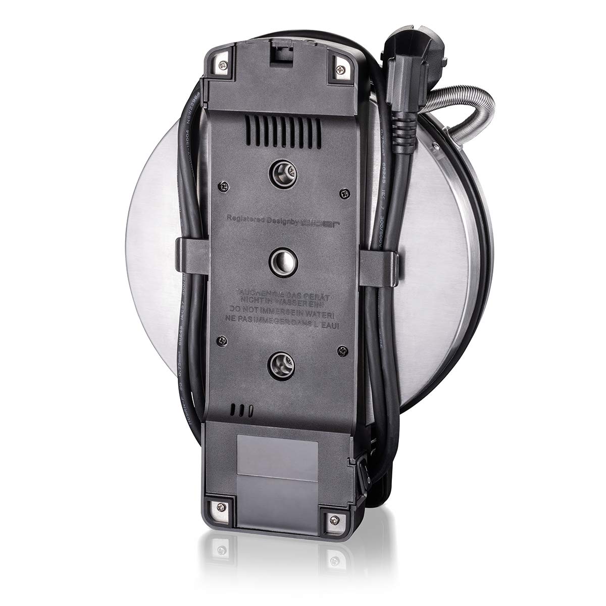 Cloer 1898 Waffeleisen Professional, zuckerresistente Doppelbeschichtung, für gewerblichen Betrieb geeignet, große Herzwaffel 16,5 cm Ø, 950 W
