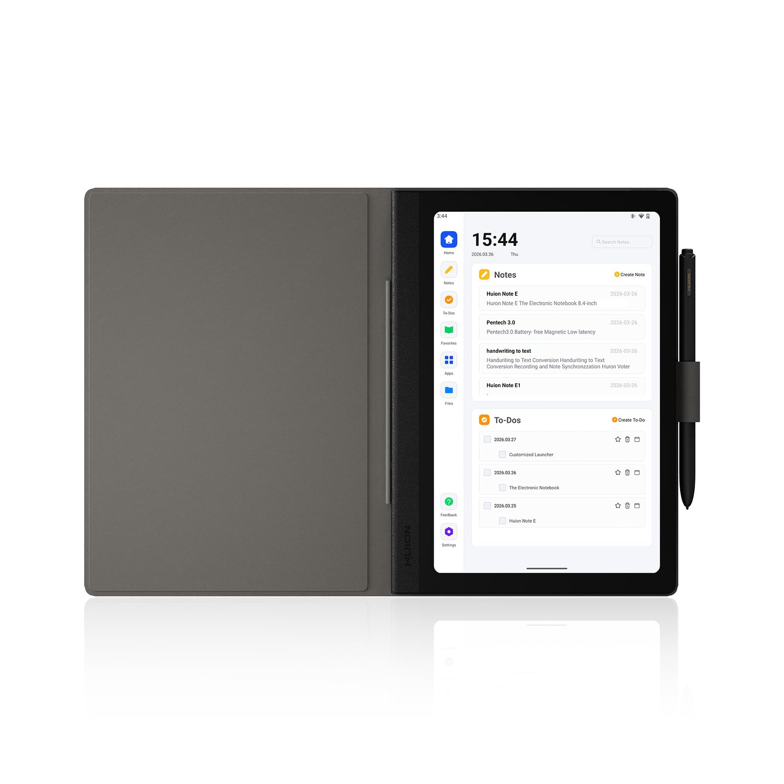 Huion NoteE 8,4”Taccuino elettronico Android, penna magnetica senza batteria con 8192 livelli di sensibilità alla pressione, memoria da 6+128GB, lettore di impronte digitali, sincronizzazione su cloud