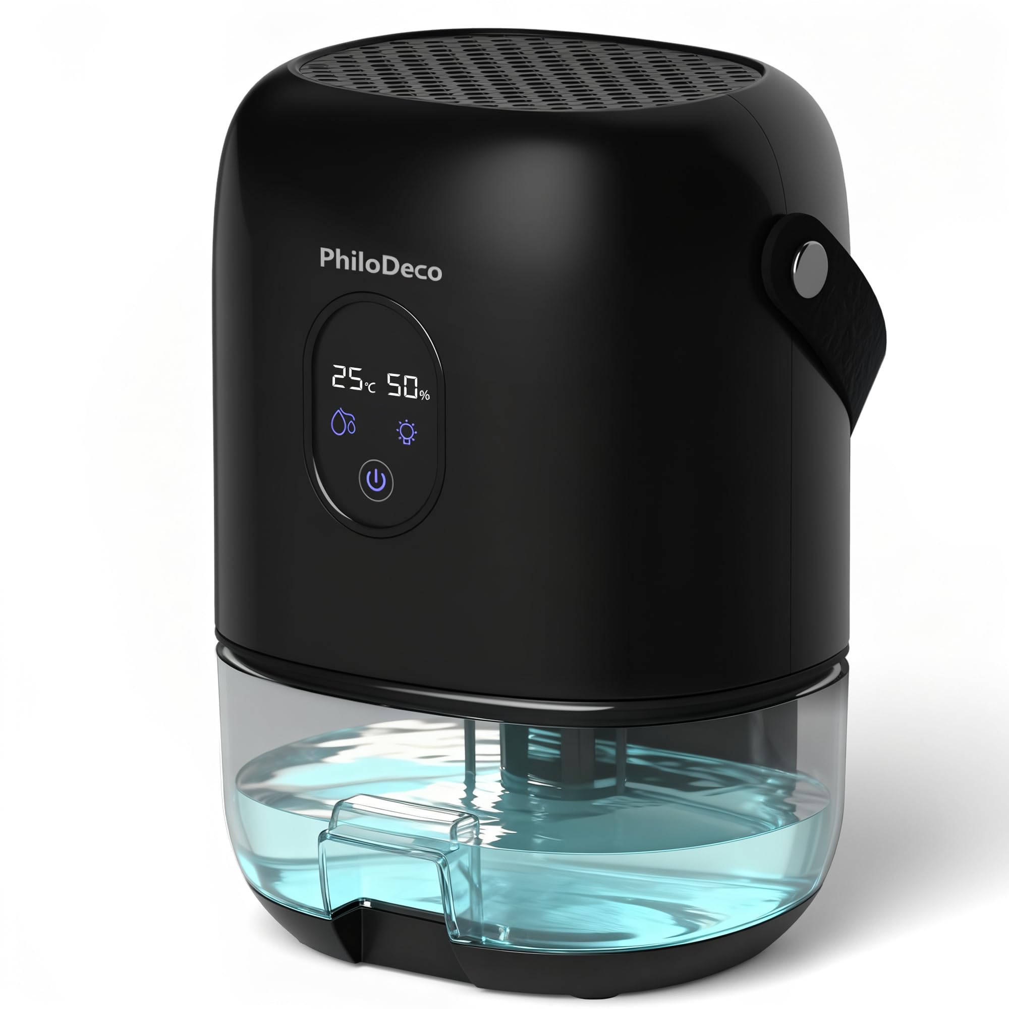 PHILODECO 280 Sq. Ft 35 OZ Dehumidifier, Portable Small Dehumidifiers for Bedroom, Bathroom, Basement,RV with CO mode, Sleep mode, Auto Shut Off, 7