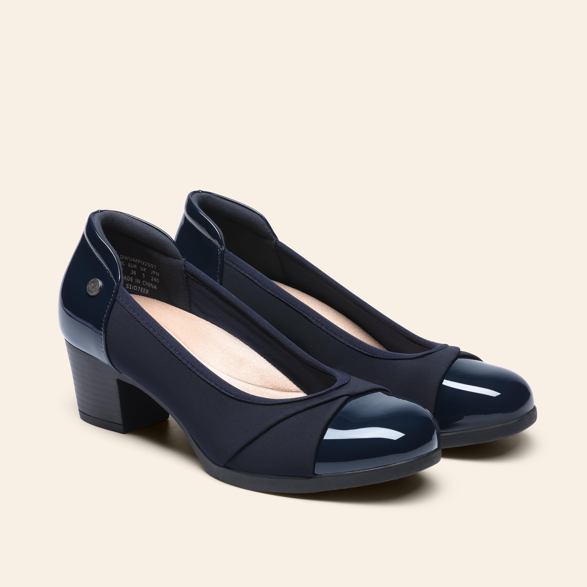 DREAM PAIRS Escarpins Femme Élégantes et Respirantes Chaussure à Talon Bas Confortable Escarpin pour Femmes