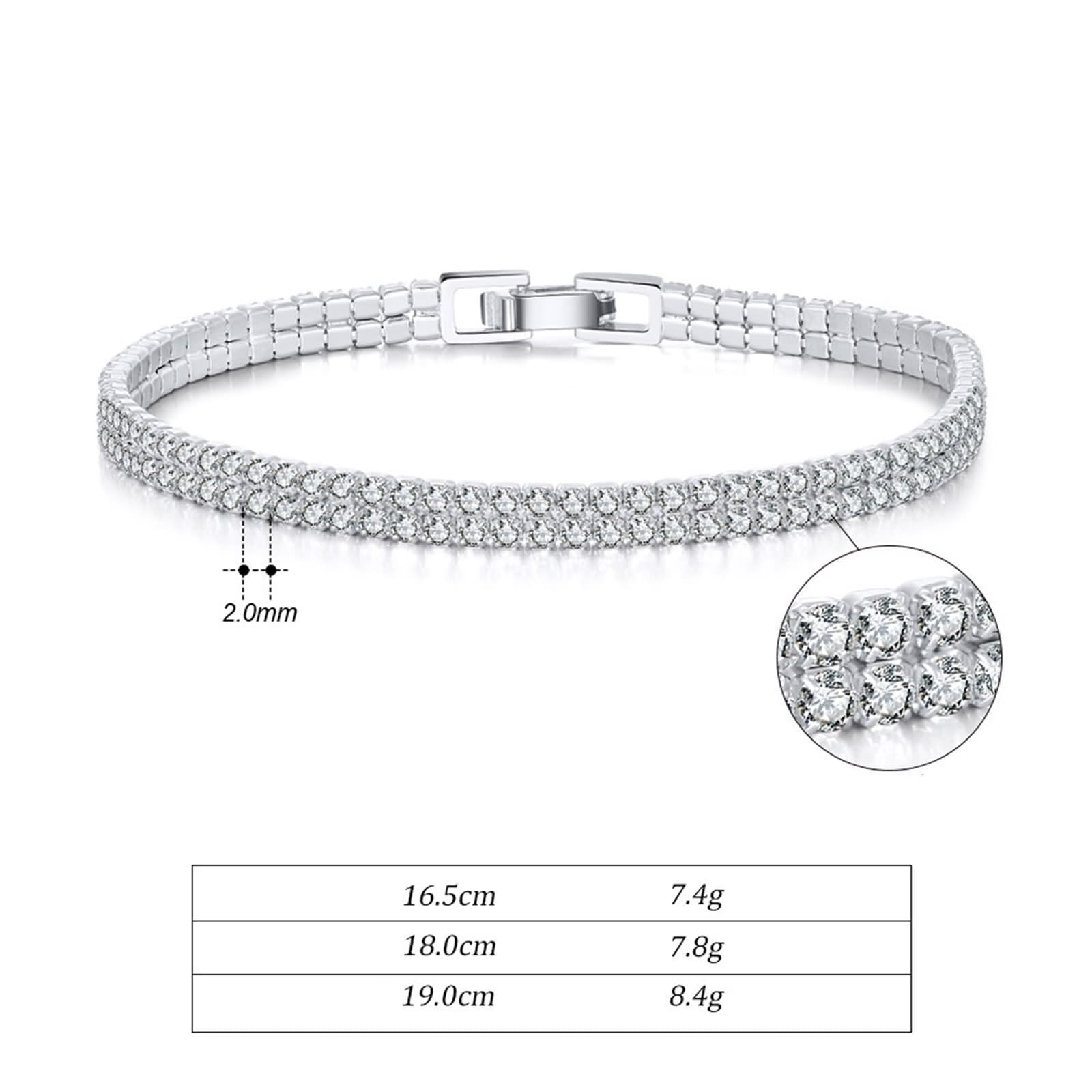 Pulseras amigas mujer, las mejores pulseras la amistad, cadena tenis, pulsera hermana circonita cúbica forma redonda blanca, plata ley