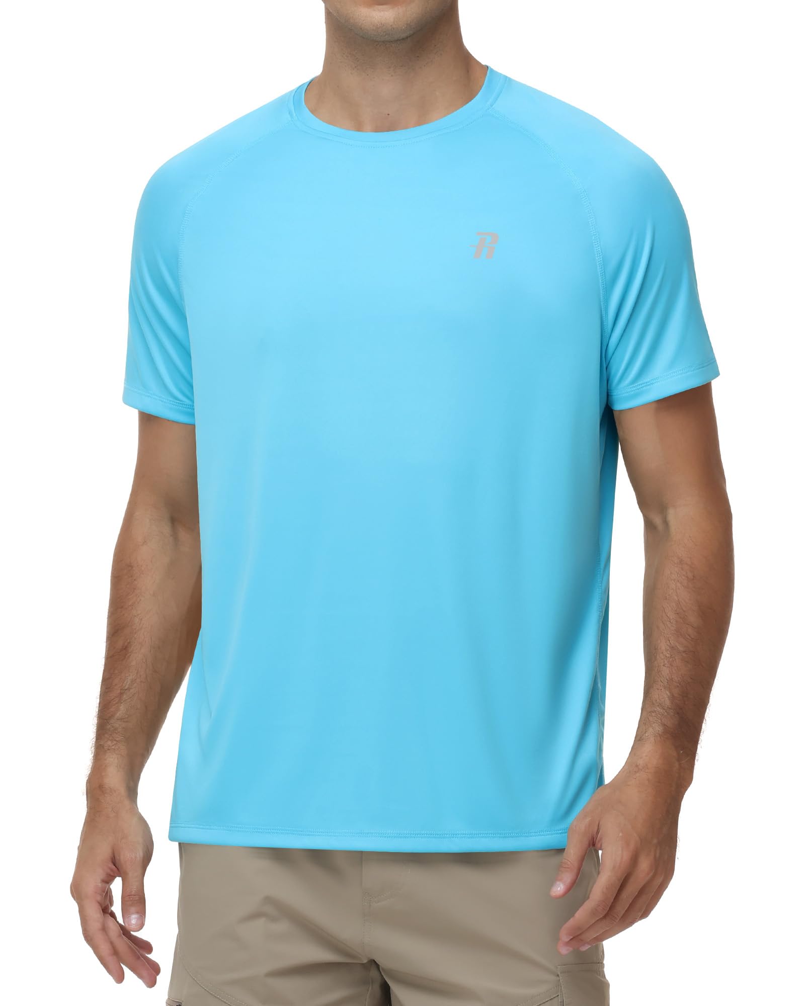 Runhit UV Shirt Herren Kurzarm, Schwimmshirt mit UPF 50+ Sonnenschutz, Schnelltrocknendes Rashguard Atmungsaktives Badeshirt für Wassersport, Surfen und Outdoor