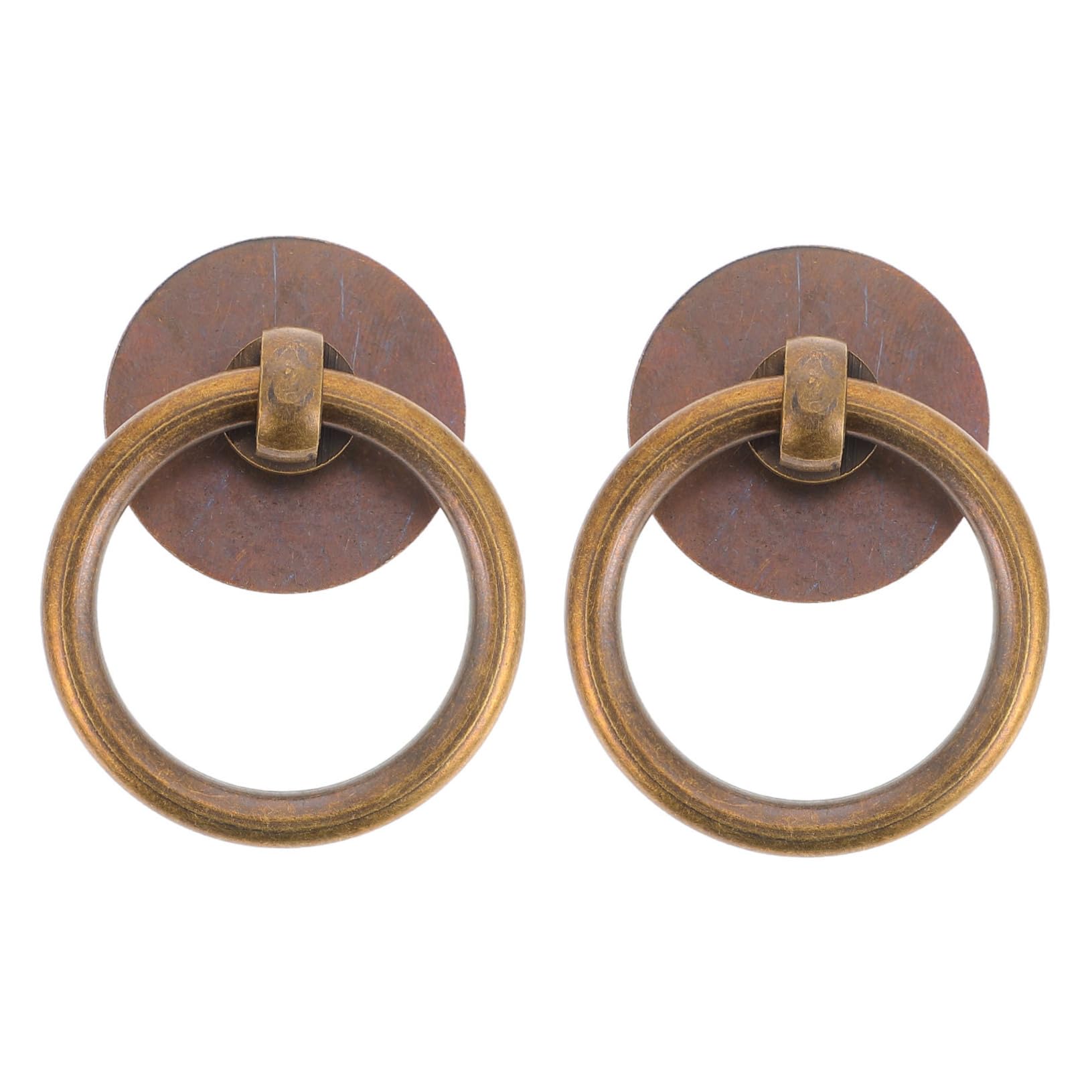 VILLFUL 2pcs Drawer Door Handle Dresser Pulls Drawer Pulls Ring Vintage Door Knobs Dresser Ring Handles Ring Drawer Pulls Dressers Cabinet Ring Handles Drawer Ring Handles Brass