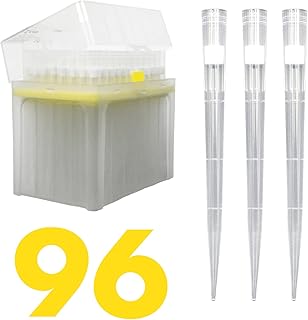 1000uL Filter Pipette Tips - Universal Lab Pipette Tips - Sterile Pipette Tips 1000 ul - Tips for Pipette - DNase/RNase/Pyrogen Free, Low Binding, 1 Rack of 96 Tips