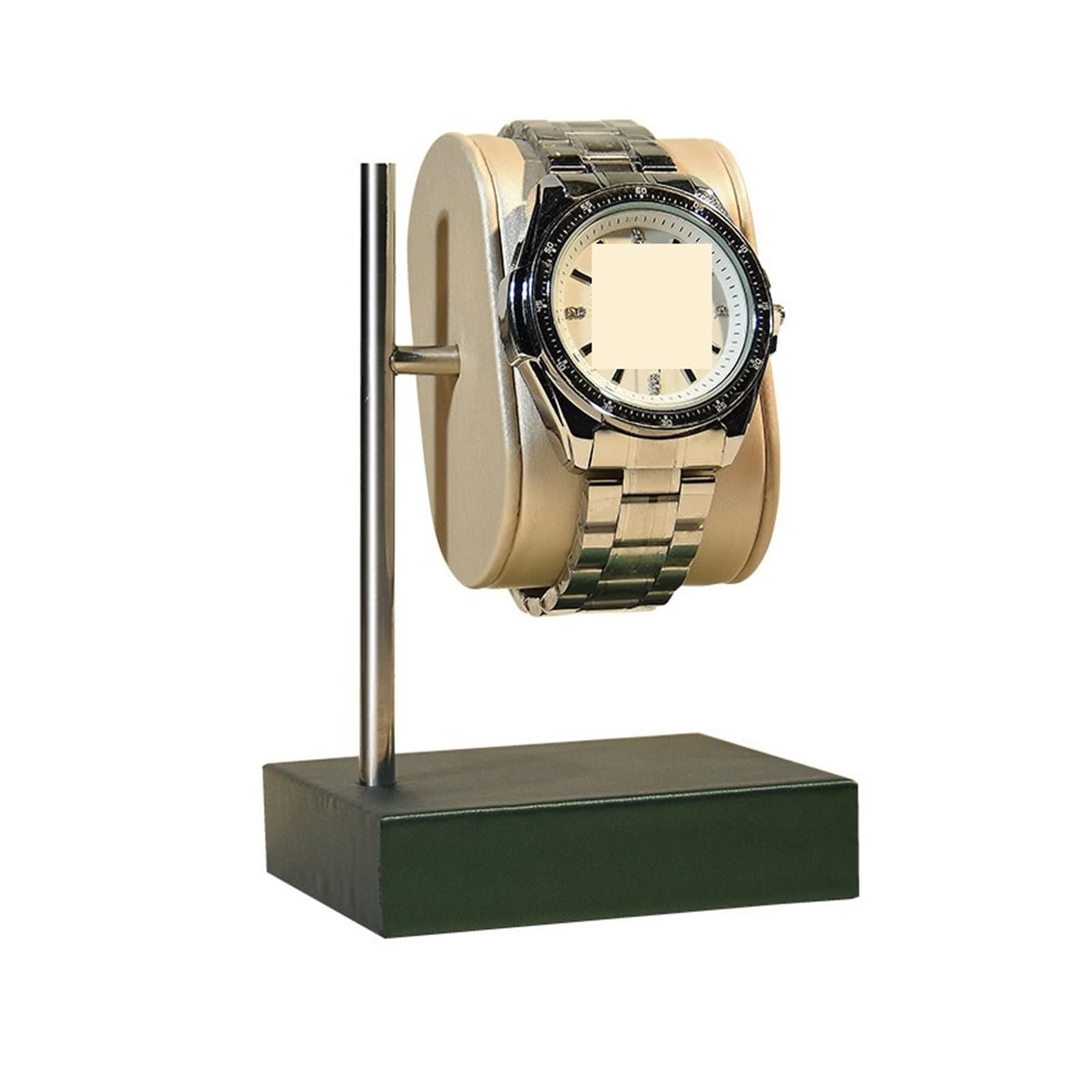 XPJYUA Watch Stand Watch Storage Commercial Display Props Show Rotating Metal Bracket Office Desk Watches Stand(Green)