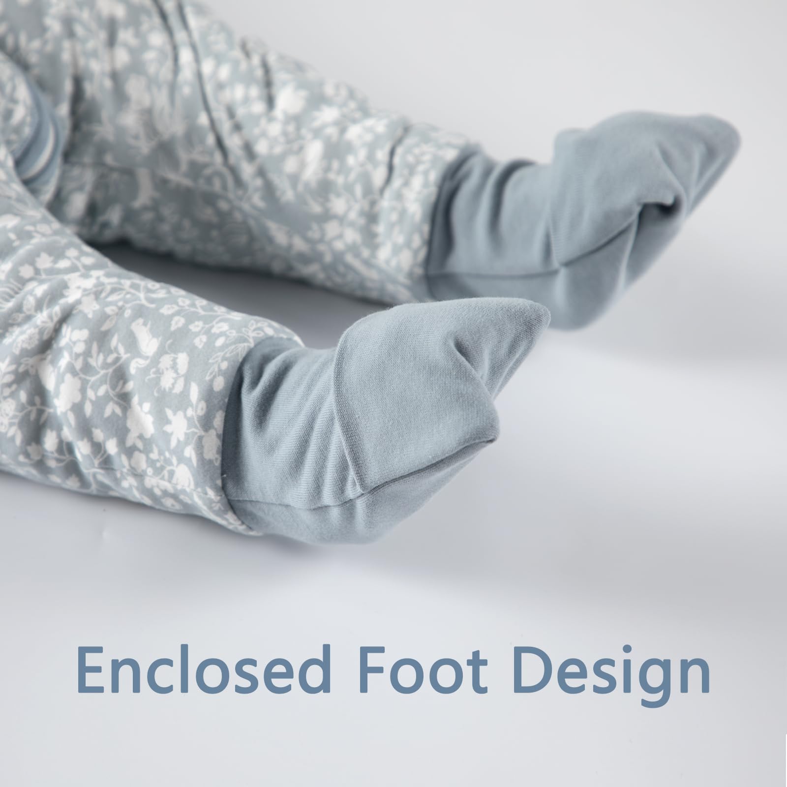 Mosebears Sacco nanna per bambino con gambe Sacco nanna per bambini foderato in caldo invernale con maniche staccabili, pigiama unisex per bambina