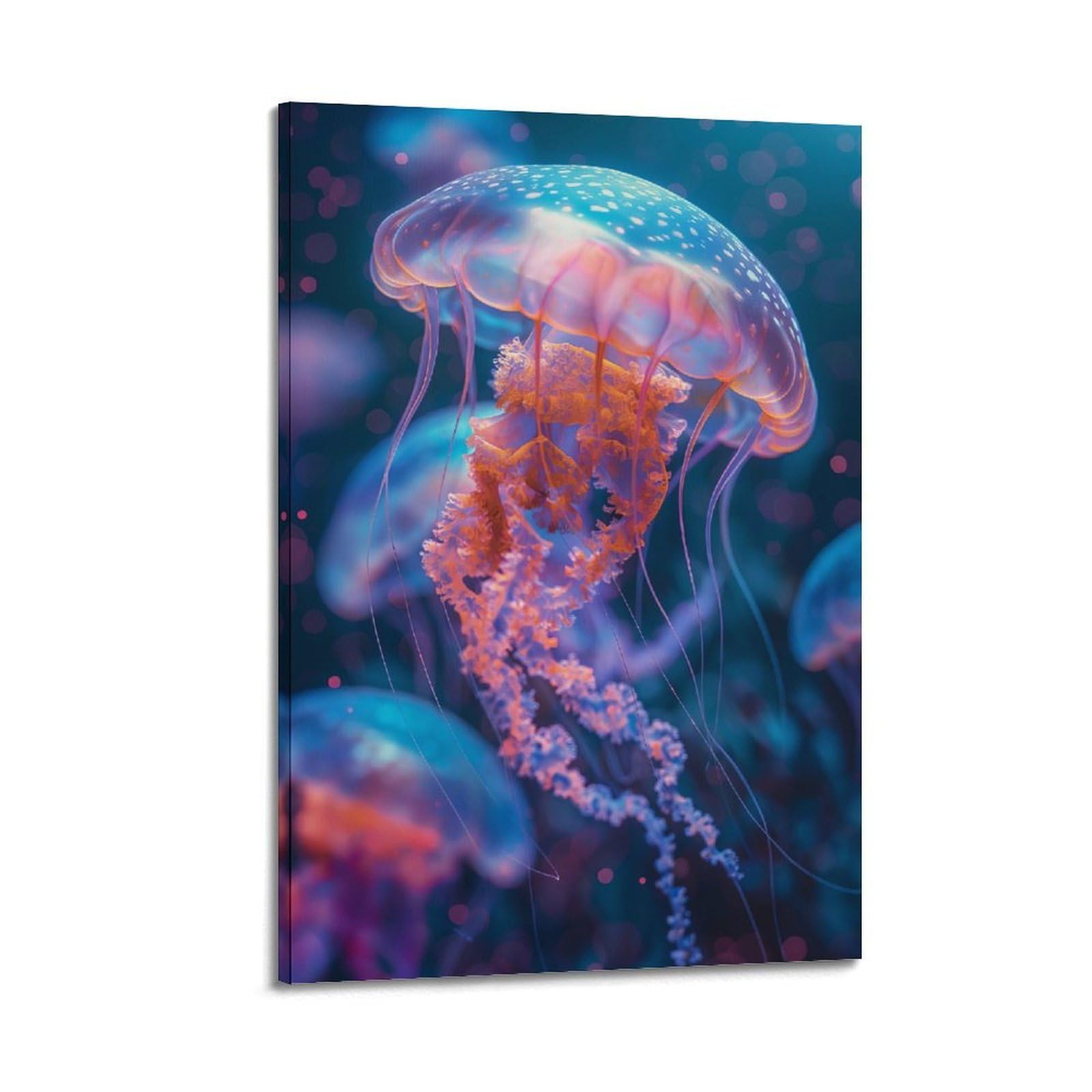 CPGLJD Marine Animal Poster Mysterious Jellyfish Poster Decorative Painting Canvas Wall Posters And Art Picture Print Modern Family Bedroom Decor Posters 20x30inch(50x75cm)