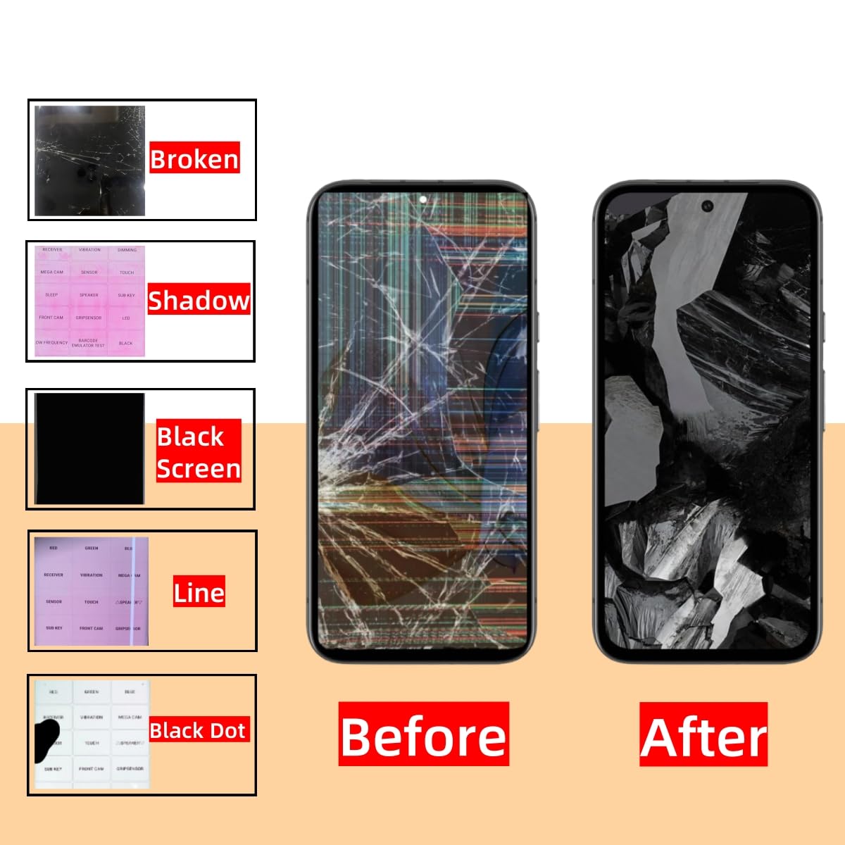 Amazon.co.jp: オリジナル AMOLED Pixel 8A スクリーン 交換用 Google