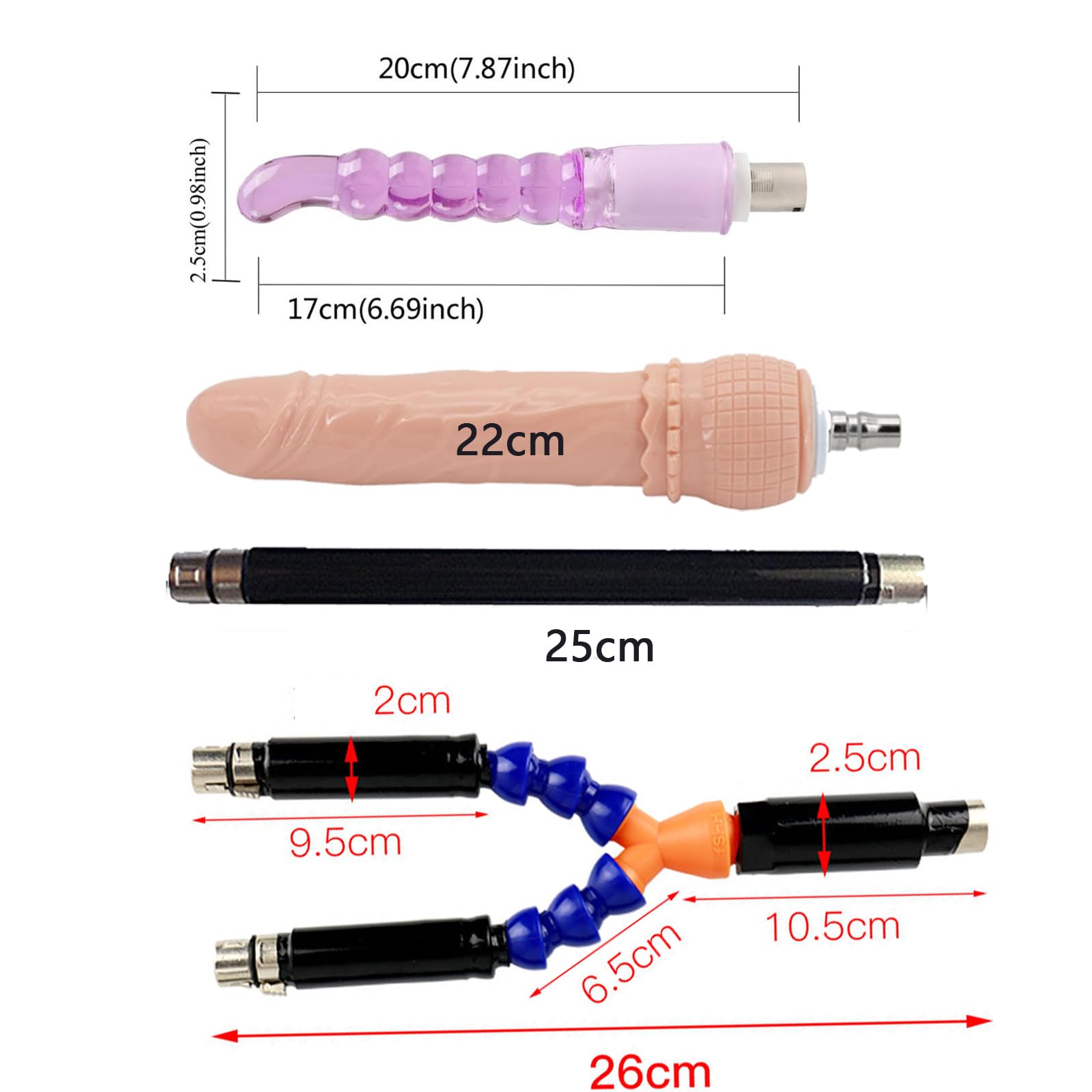AMAZBEE Macchina del sesso per le donne Macchina automatica di spinta con dildo realistici Giocattoli del sesso per adulti Macchine di vibrazione con allegati (4pcs Accessories)