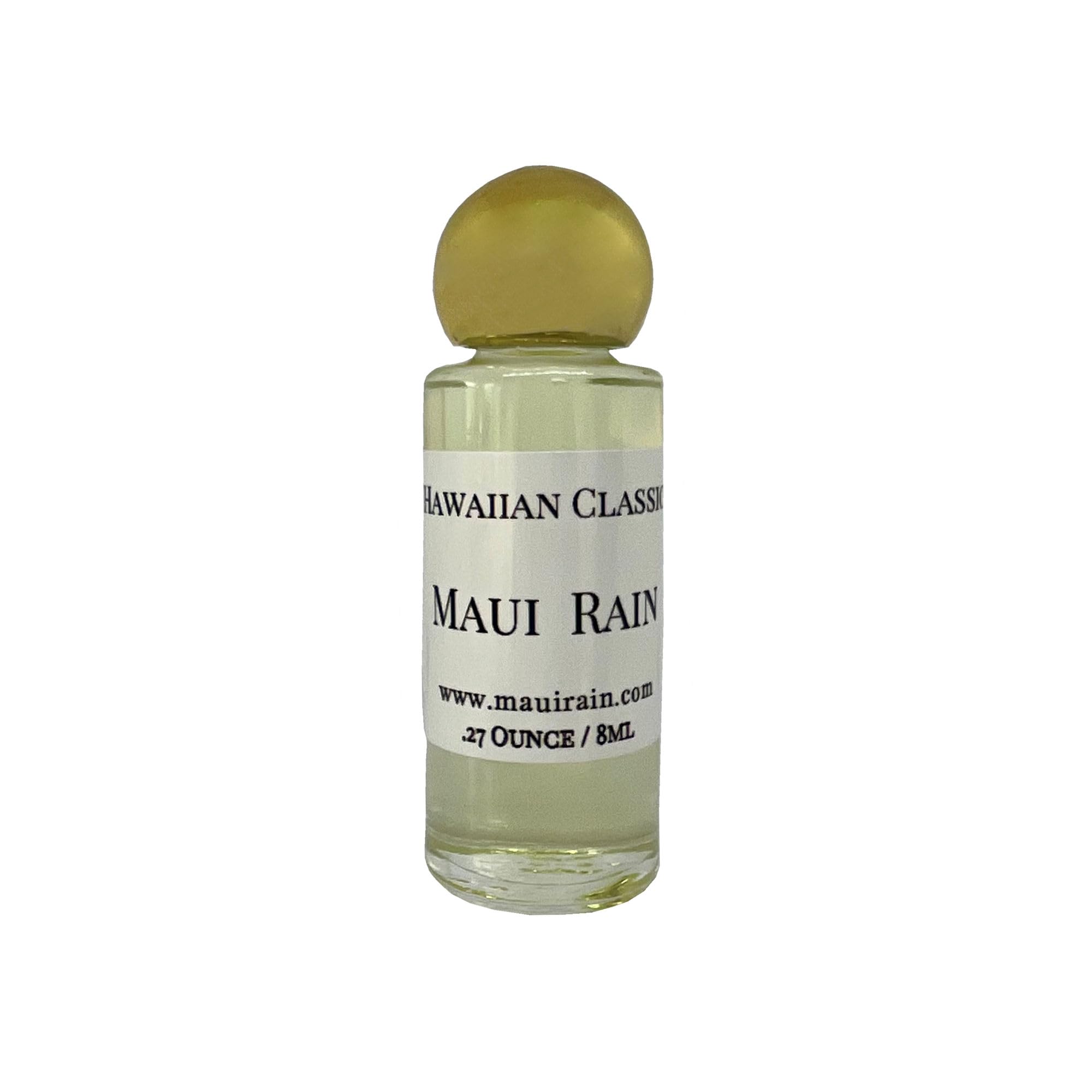Hawaiian Maui Rain Perfume in Clear Glass Bottle 1/4 oz (0.25 oz) by Edward Bell