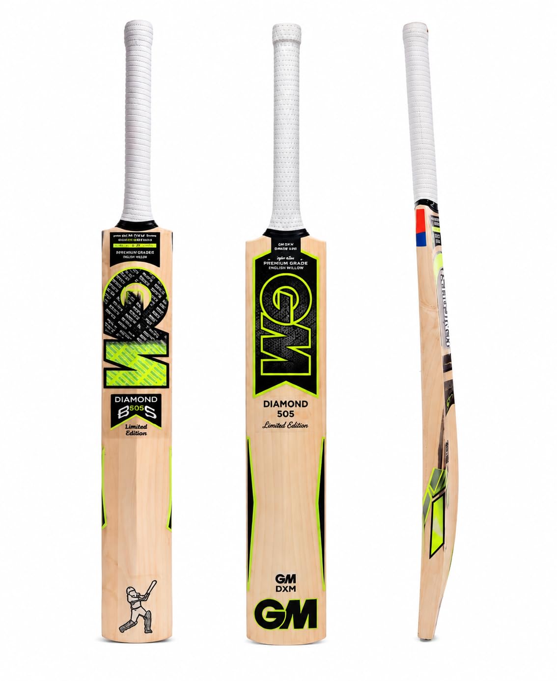 GM Diamond 505, Kashmir Willow, Junior Edition Cricket Bat Full Size Play for Har Tennis Ball-image-46
