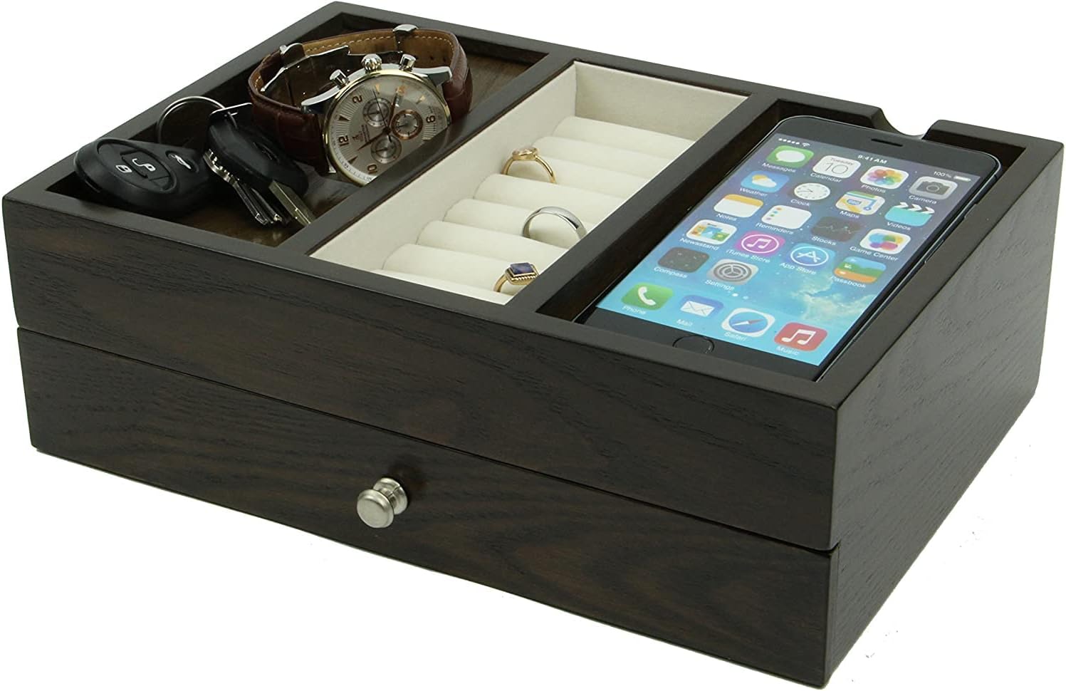 🔥 Flash Sale Decorebay Executive Mens Oak Wood Valet Storage Organizer Men's Jewelry Box 80% Off Discount Decorebay Executive Mens Oak Wood Valet Storage Organizer Men's Jewelry Box