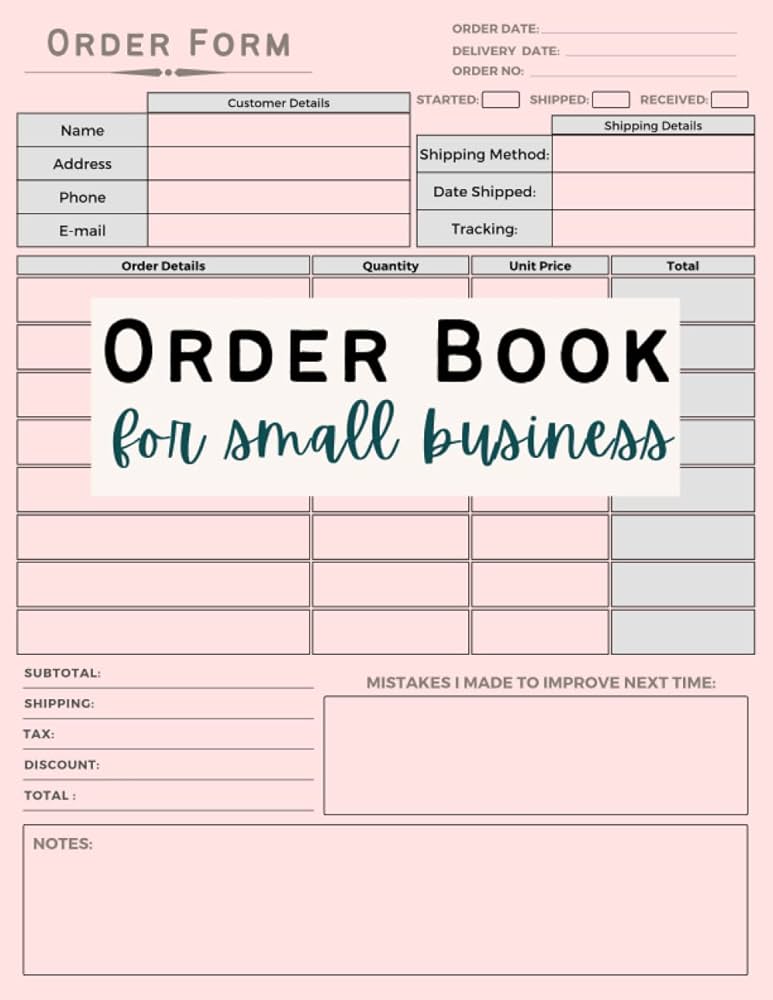 amazon-com-order-book-for-small-business-well-designed-customer-purchases-order-form-with-order-log-section-for-online-business-organize-track-your-daily-businesses-retail-store-with-invoice for Small Business Free Printable Order Forms Amazon.com: Order Book for Small Business: Well Designed Customer Purchases Order Form with Order log Section for Online Business - Organize & Track Your Daily ... Businesses & Retail Store With Invoice for Small Business Free Printable Order Forms