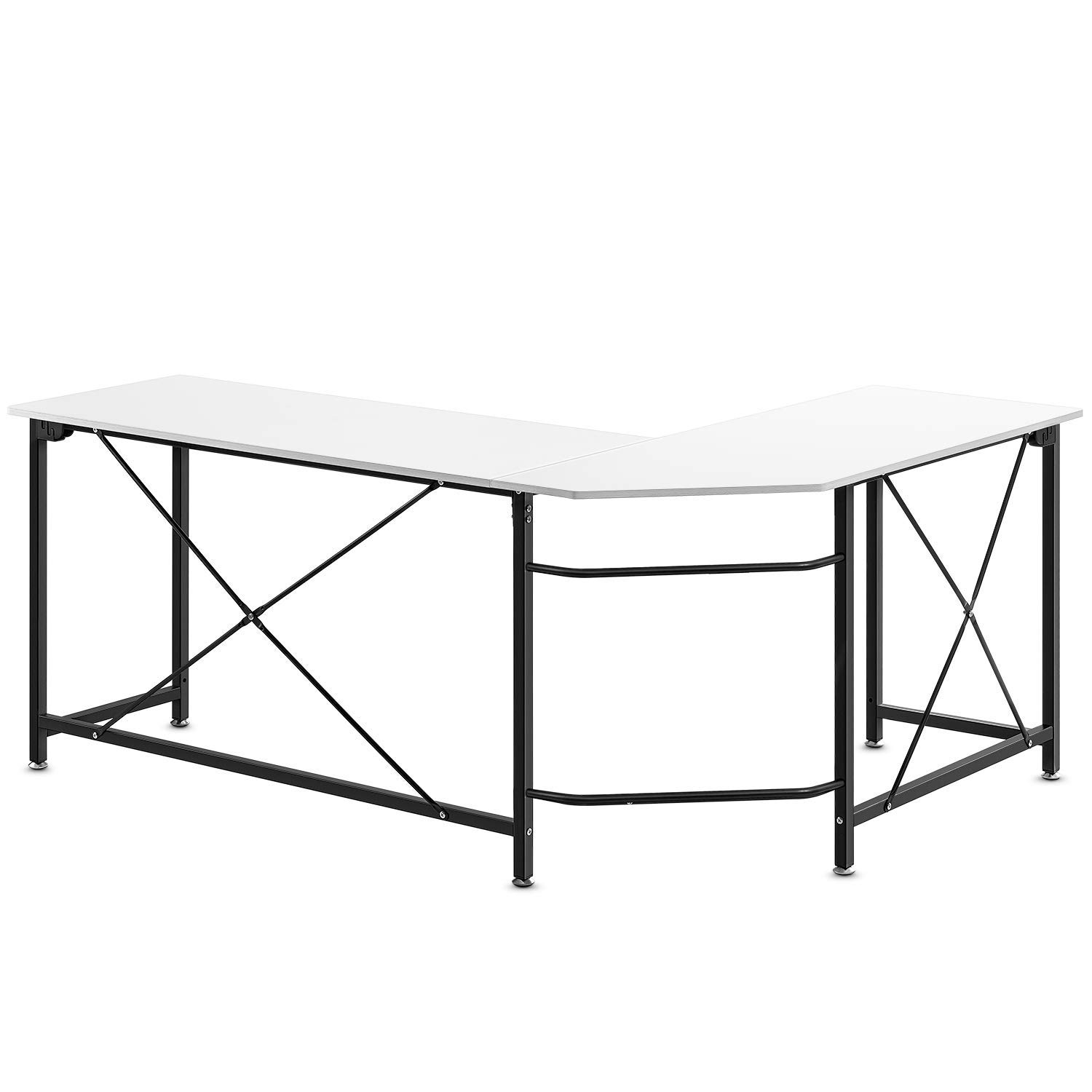 Buy AuAg 66” L Shaped Desk Modern Computer Table PC Laptop Study