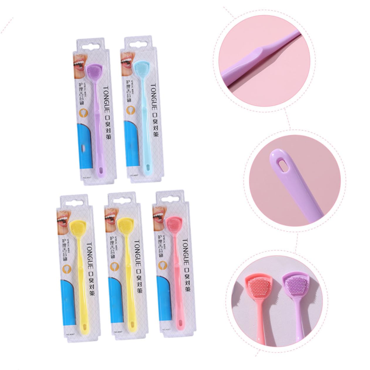 FRCOLOR 15 Pz pulisci-lingua raschietto per lingua in silicone accessori per la pulizia tongue scraper raschietto lingua comodo strumento per la pulizia della lingua spazzola per la lingua