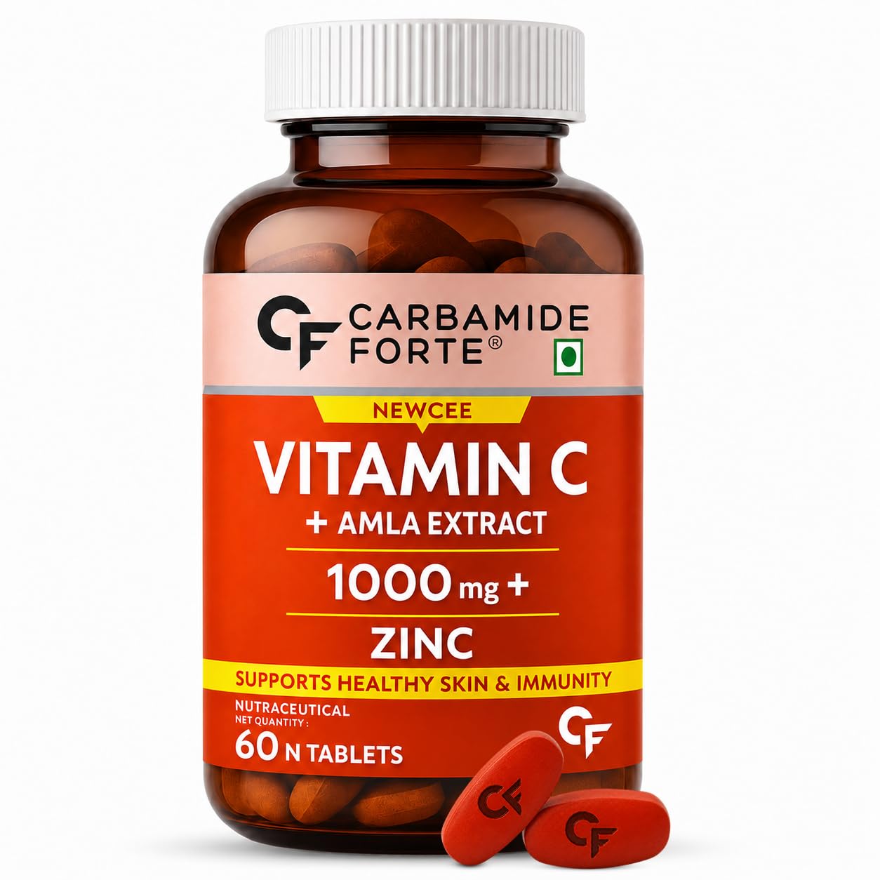 Carbamide Forte Natural Vitamin C Amla Extract 1000mg with Zinc for Im