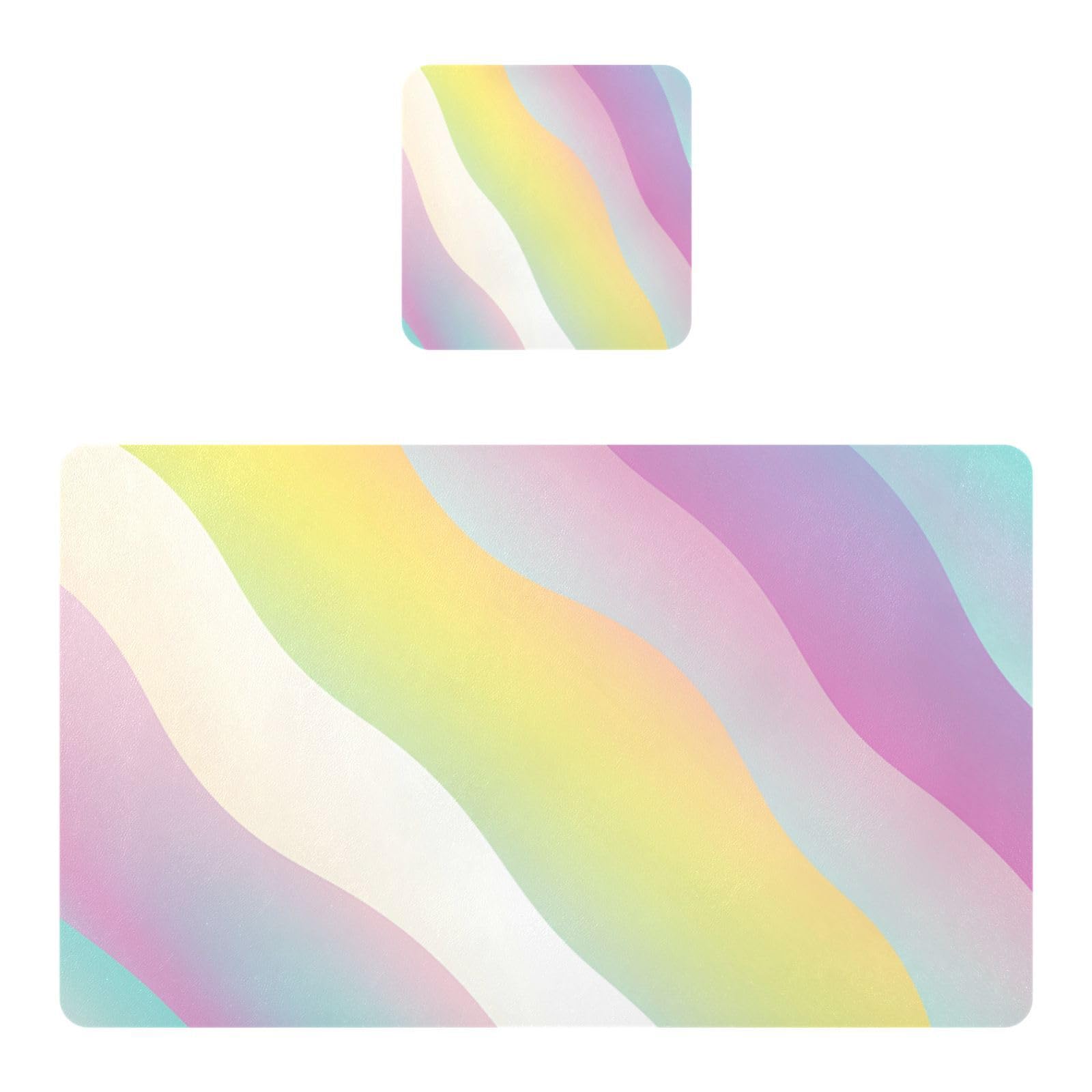 BURSTDDY Colored Stripes Placemat Waterproof Place Mat for Dining Table