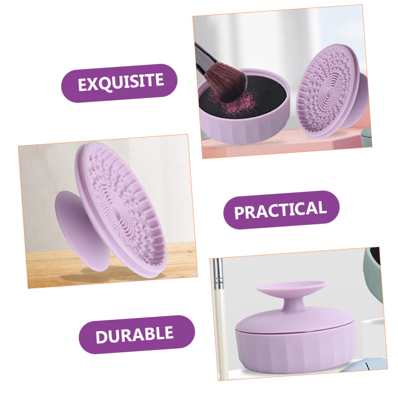 Ipetboom Lot De 5 Nettoyants Pour Pinceaux De Maquillage Boîte De Nettoyage Pour Pinceaux Tapis En Silicone Pour Pinceaux De Maquillage