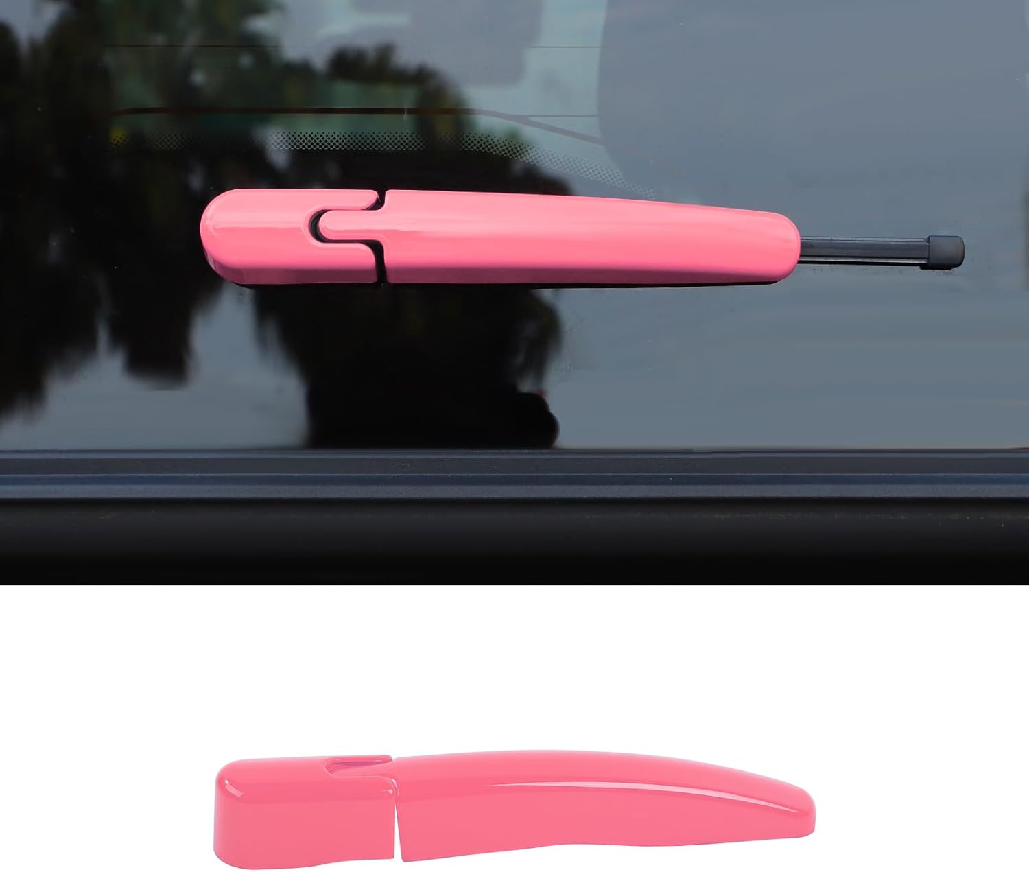 RAZPOY Rear Window Wiper Arm Blades Cover Trim Compatible with Ford Bronco Accessories 2021-2025, Pink