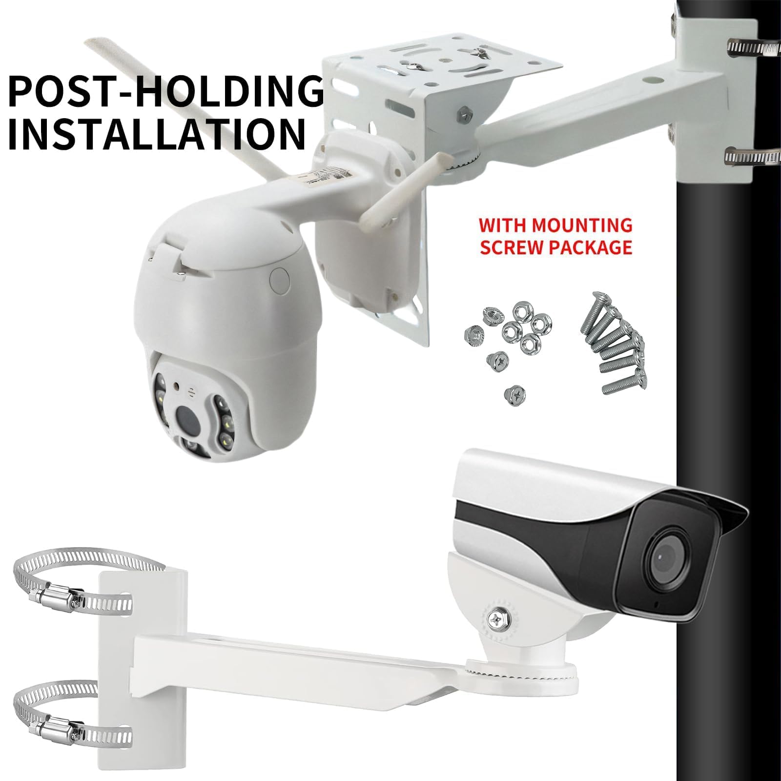 Support Polyvalent d'angle pour Caméra Extérieure, Idéal pour Une Surveillance Efficace en Extérieur