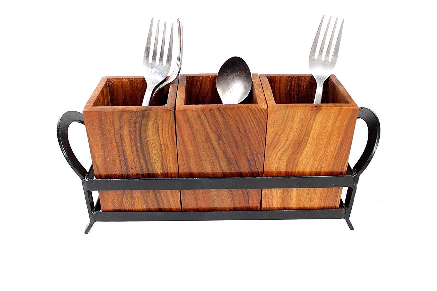 Wooden Cutlery Holder - Spoons Stand for Dining -2