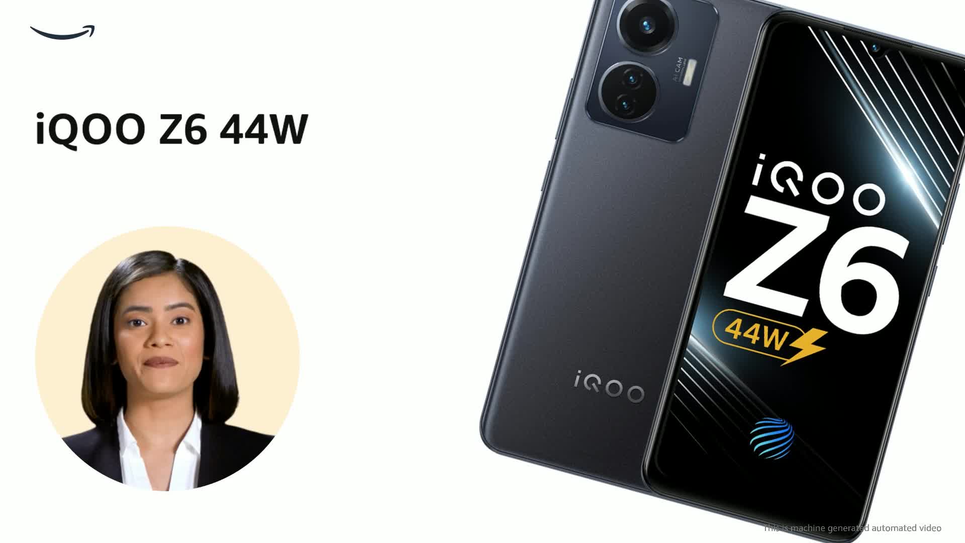 IQOO Z6 44W (Raven Black, 6GB RAM, 128GB Storage) | 6.44