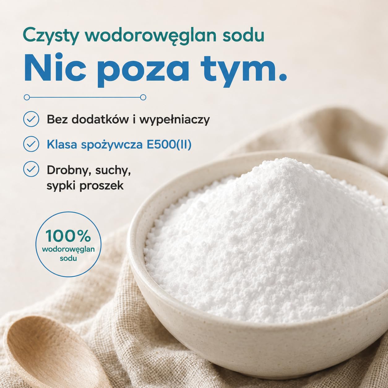 GiDeli Soda Oczyszczona Spożywcza 25kg – Wodorowęglan sodu w proszku bez dodatków – Idealna do gotowania, pieczenia, prania i sprzątania – Wszechstronne zastosowanie w gospodarstwie domowym